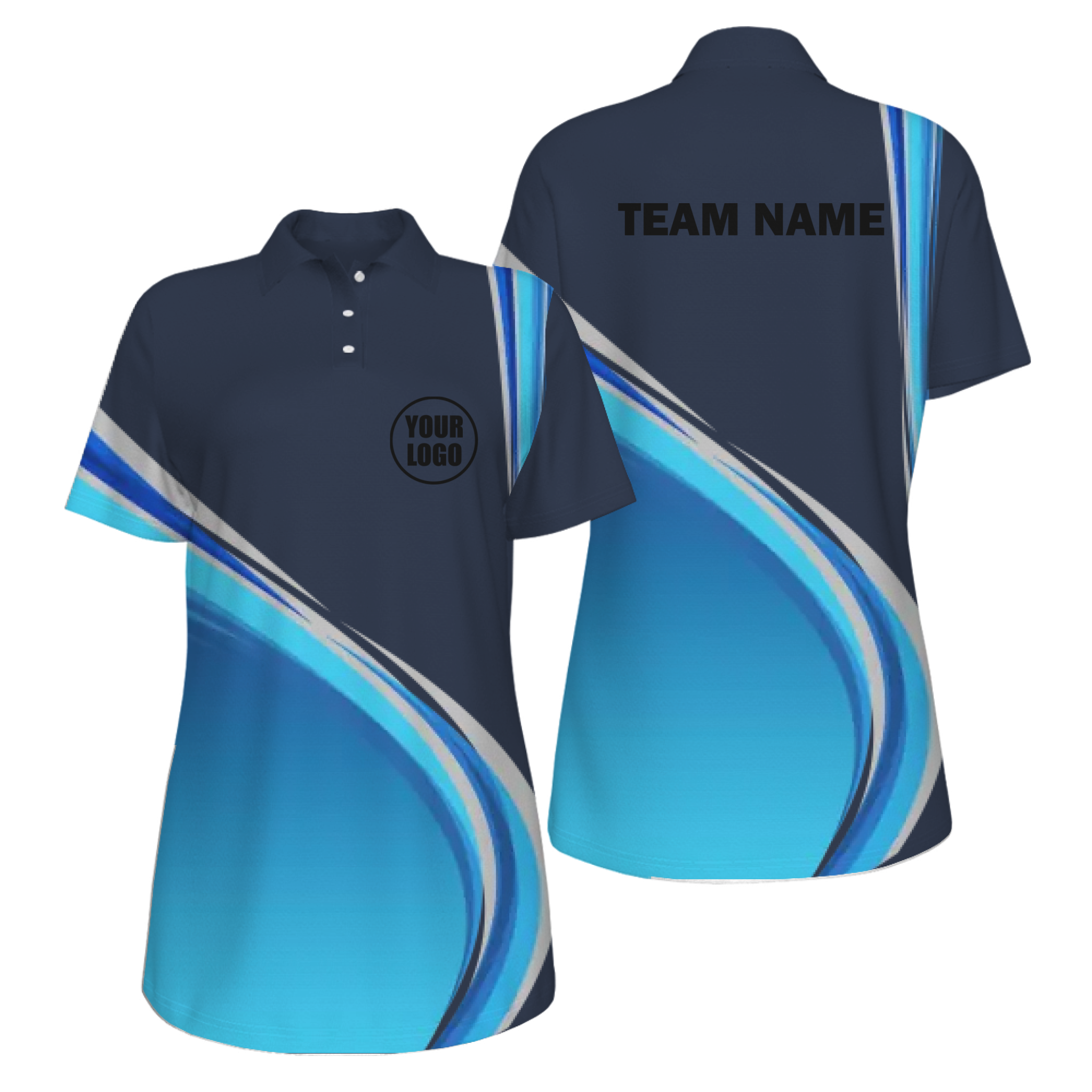 Picklewin Gradient Custom UV Protection Polo Shirt For Women Team