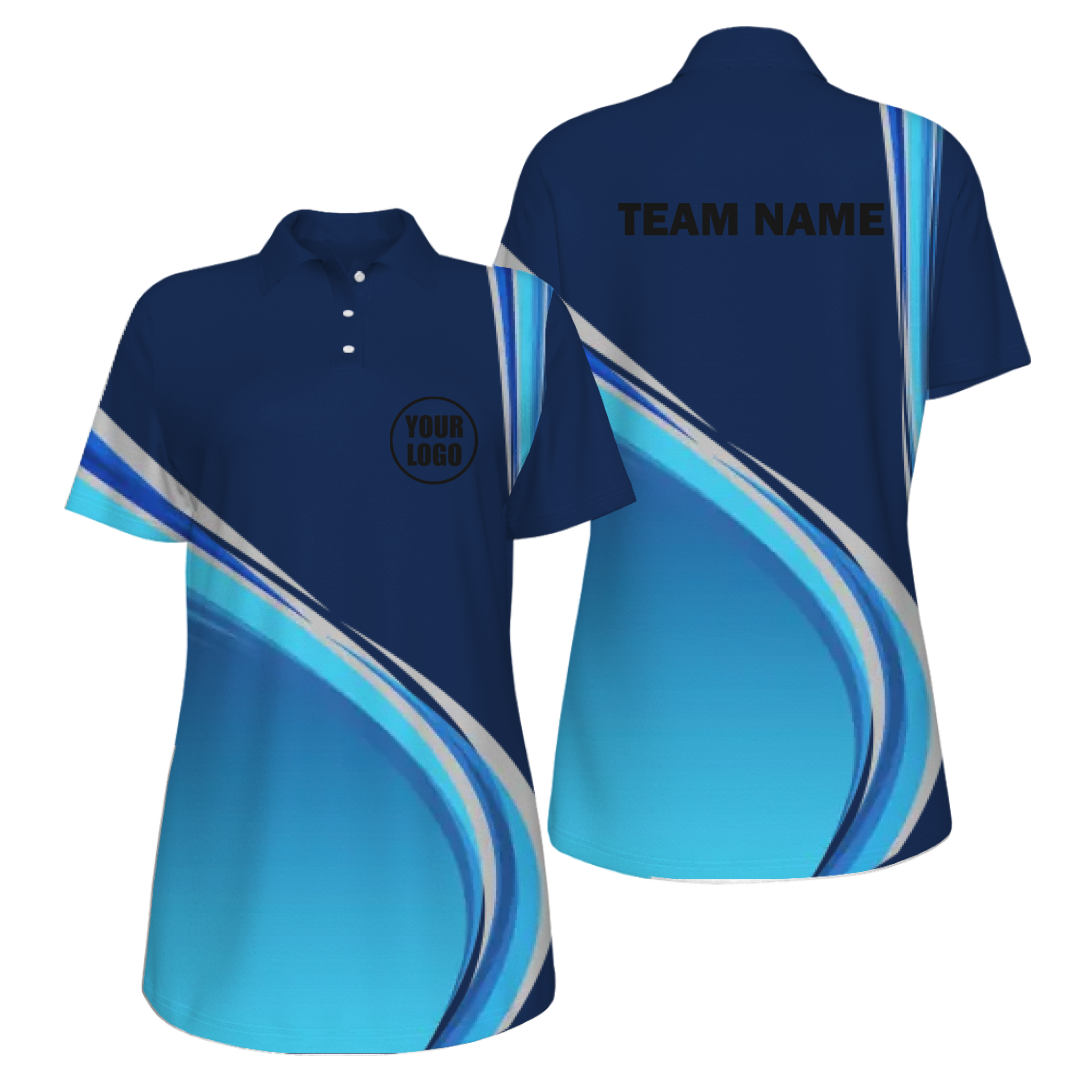 Picklewin Gradient Custom UV Protection Polo Shirt For Women Team