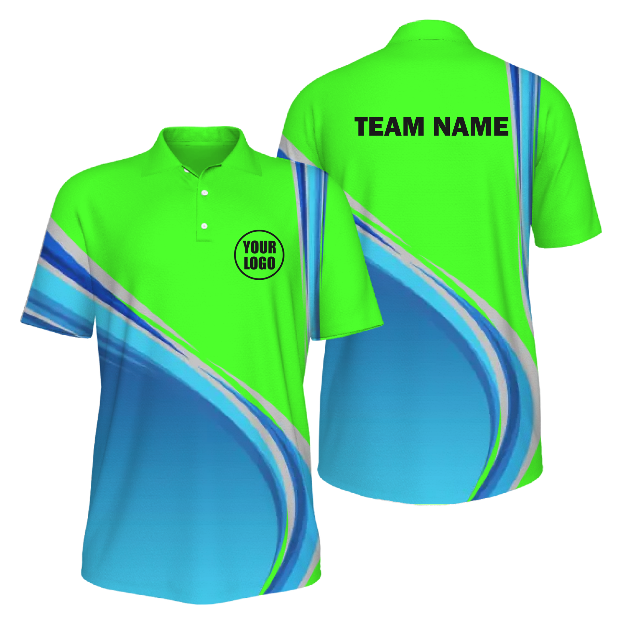 Picklewin Gradient UV Protection Polo Shirt Custom For Men