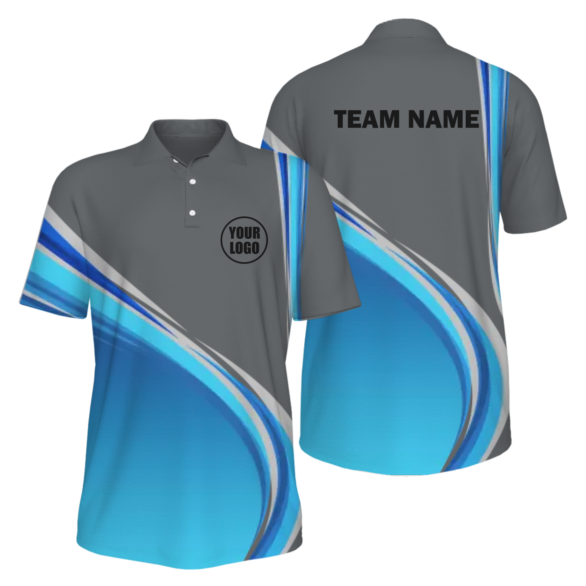 Picklewin Gradient UV Protection Polo Shirt Custom For Men