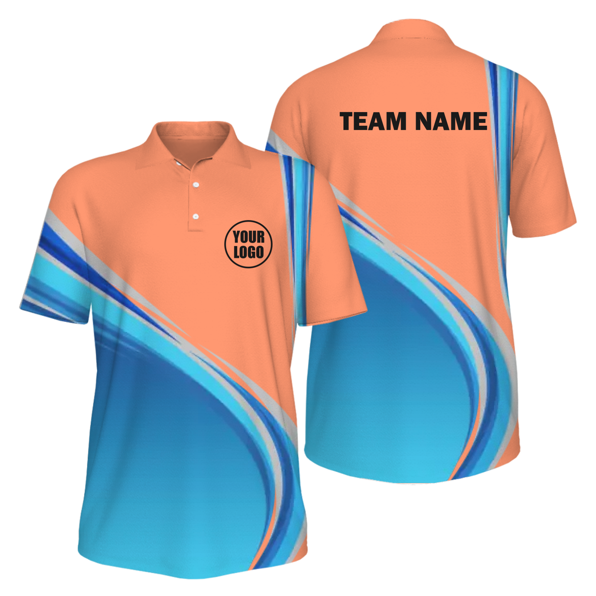 Picklewin Gradient UV Protection Polo Shirt Custom For Men