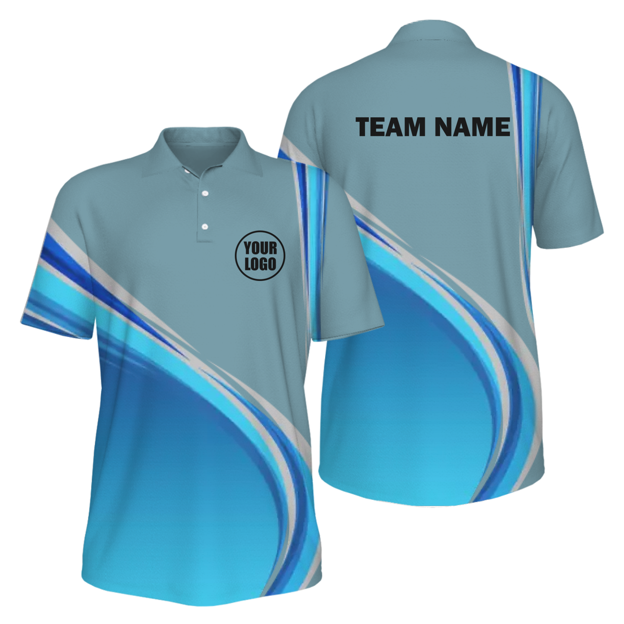 Picklewin Gradient UV Protection Polo Shirt Custom For Men