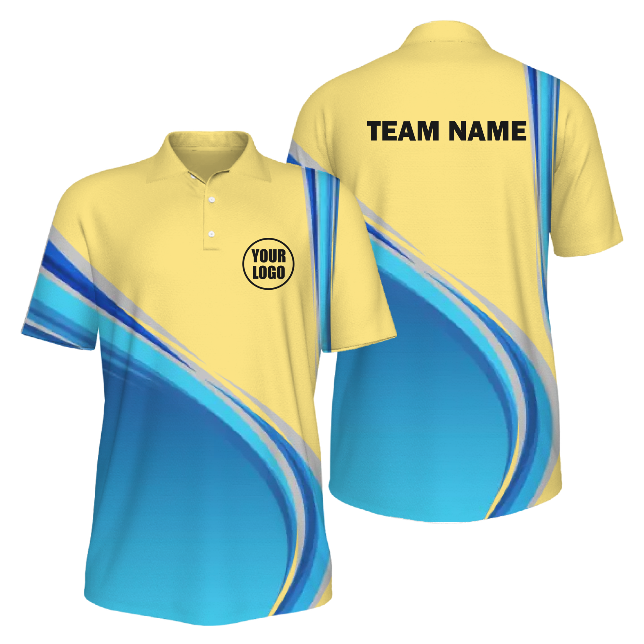 Picklewin Gradient UV Protection Polo Shirt Custom For Men