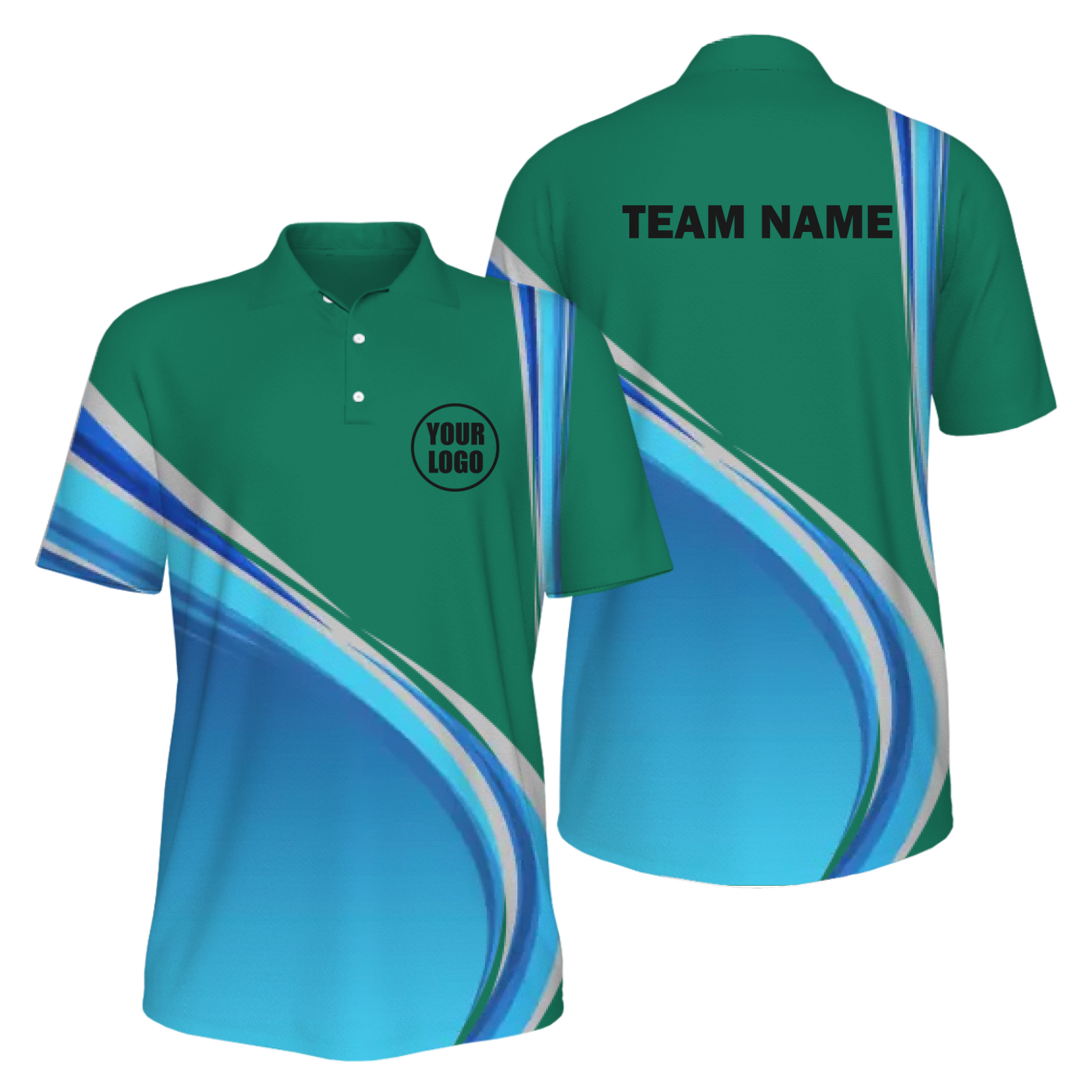 Picklewin Gradient UV Protection Polo Shirt Custom For Men