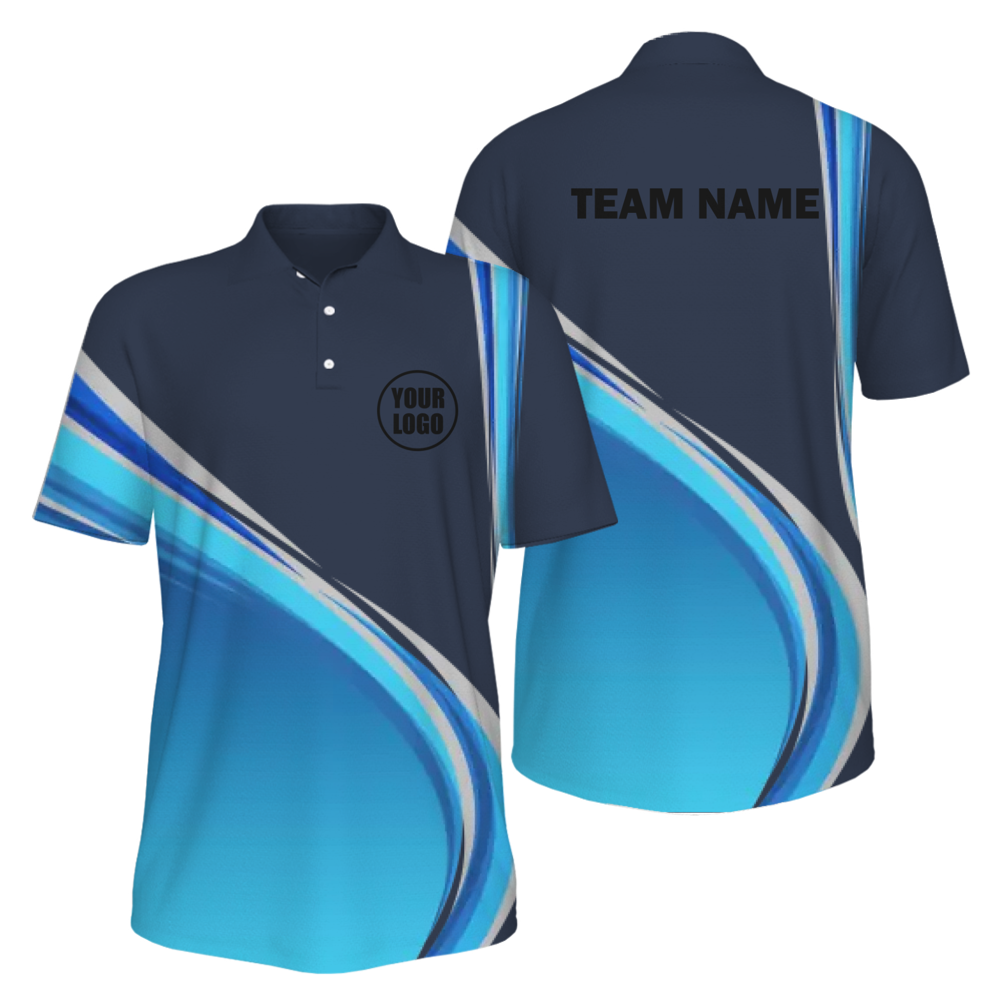 Picklewin Gradient UV Protection Polo Shirt Custom For Men