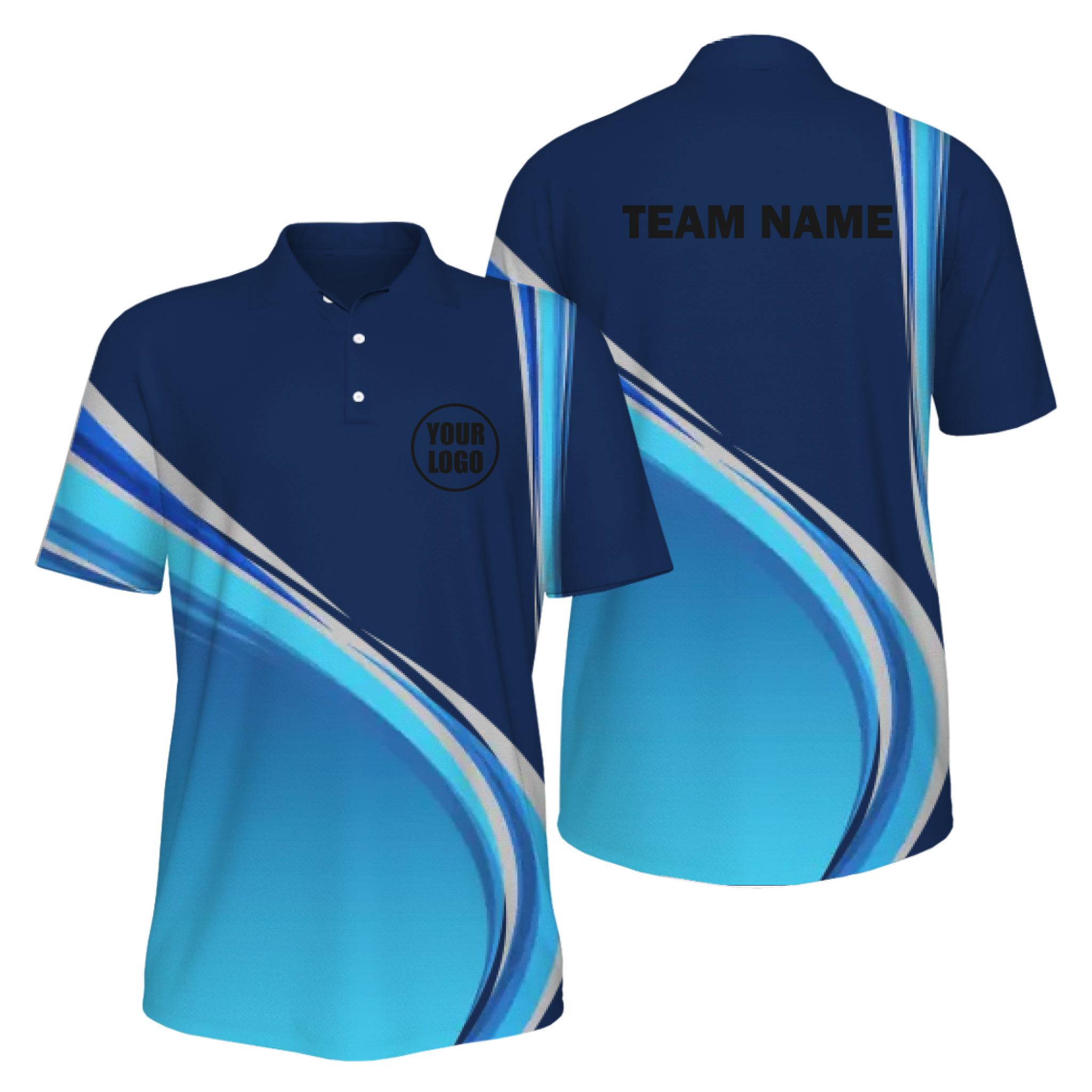 Picklewin Gradient UV Protection Polo Shirt Custom For Men