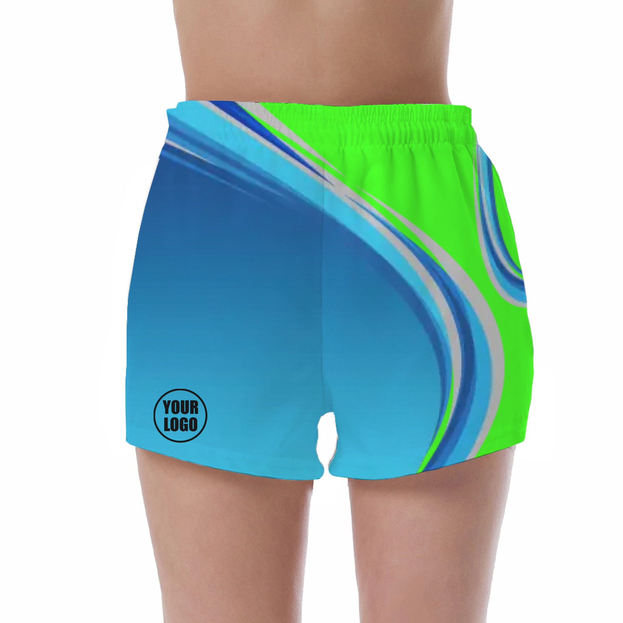 Picklewin Gradient UV Protection Shorts Custom For Women