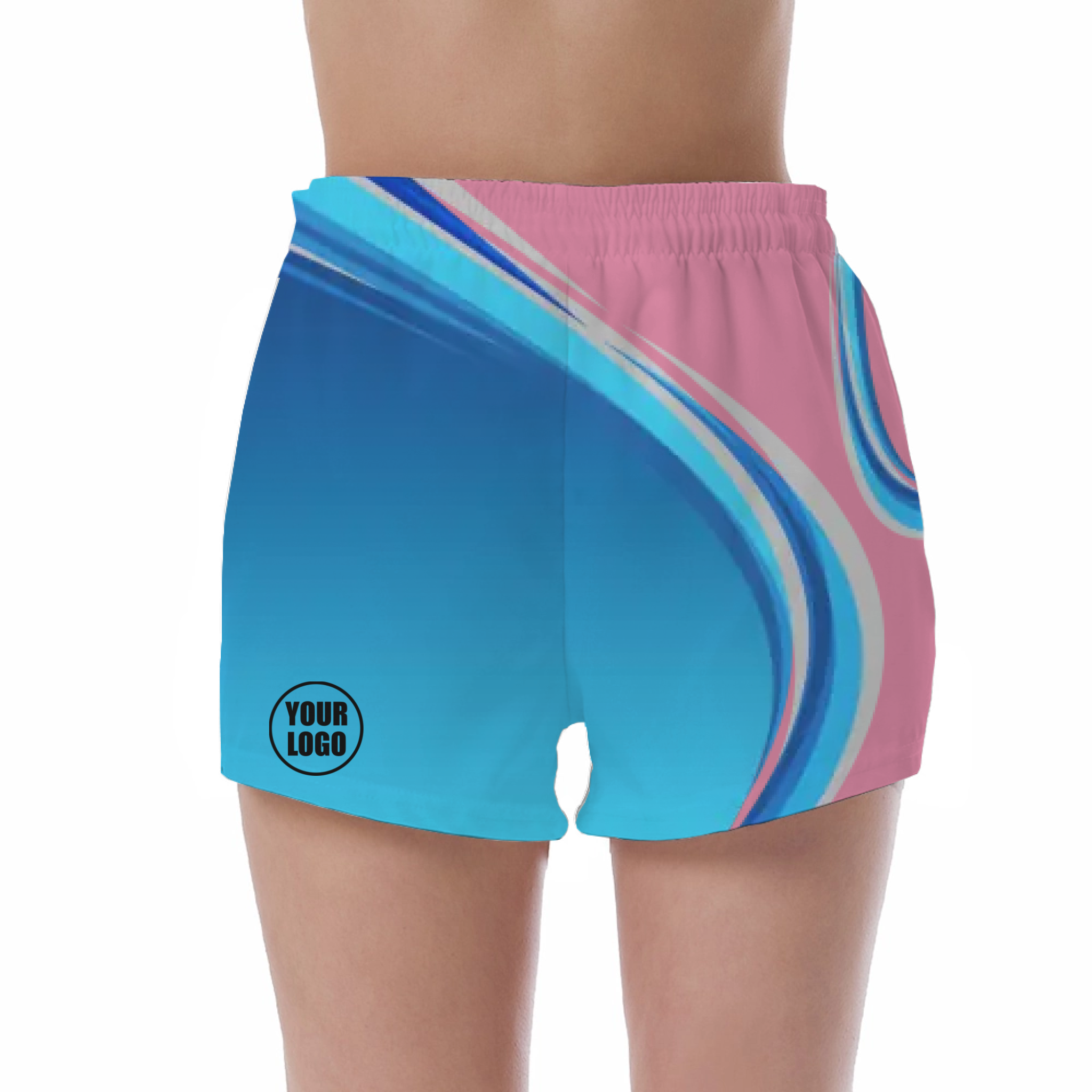 Picklewin Gradient UV Protection Shorts Custom For Women - alternate