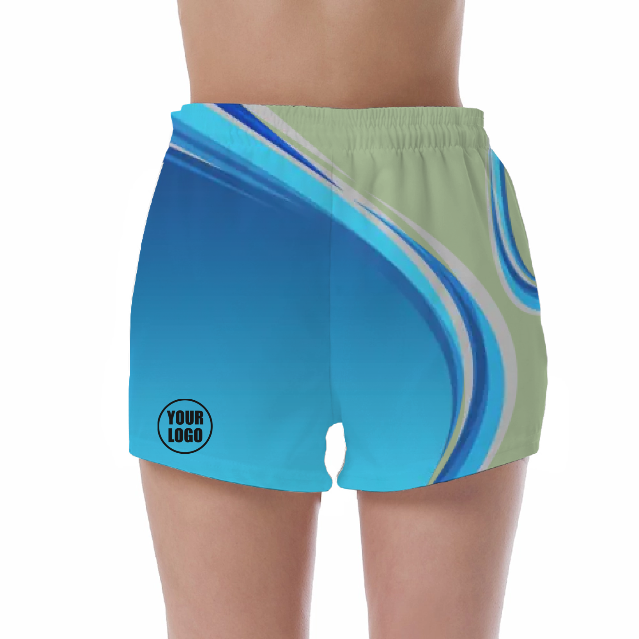 Picklewin Gradient UV Protection Shorts Custom For Women