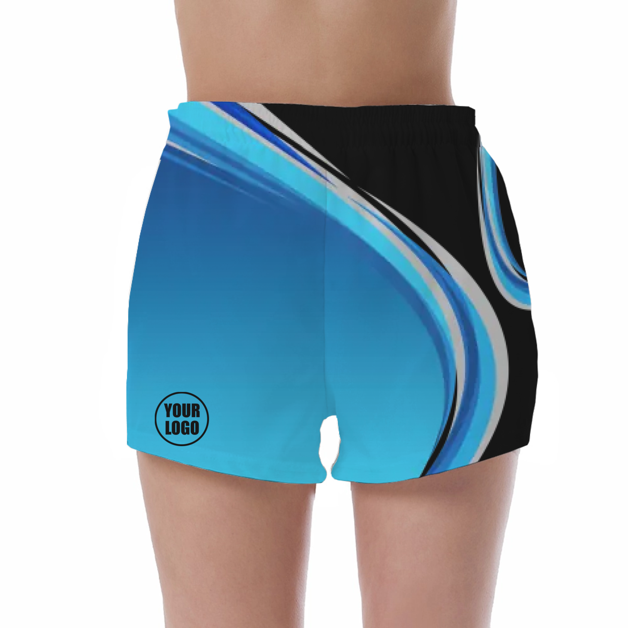 Picklewin Gradient UV Protection Shorts Custom For Women