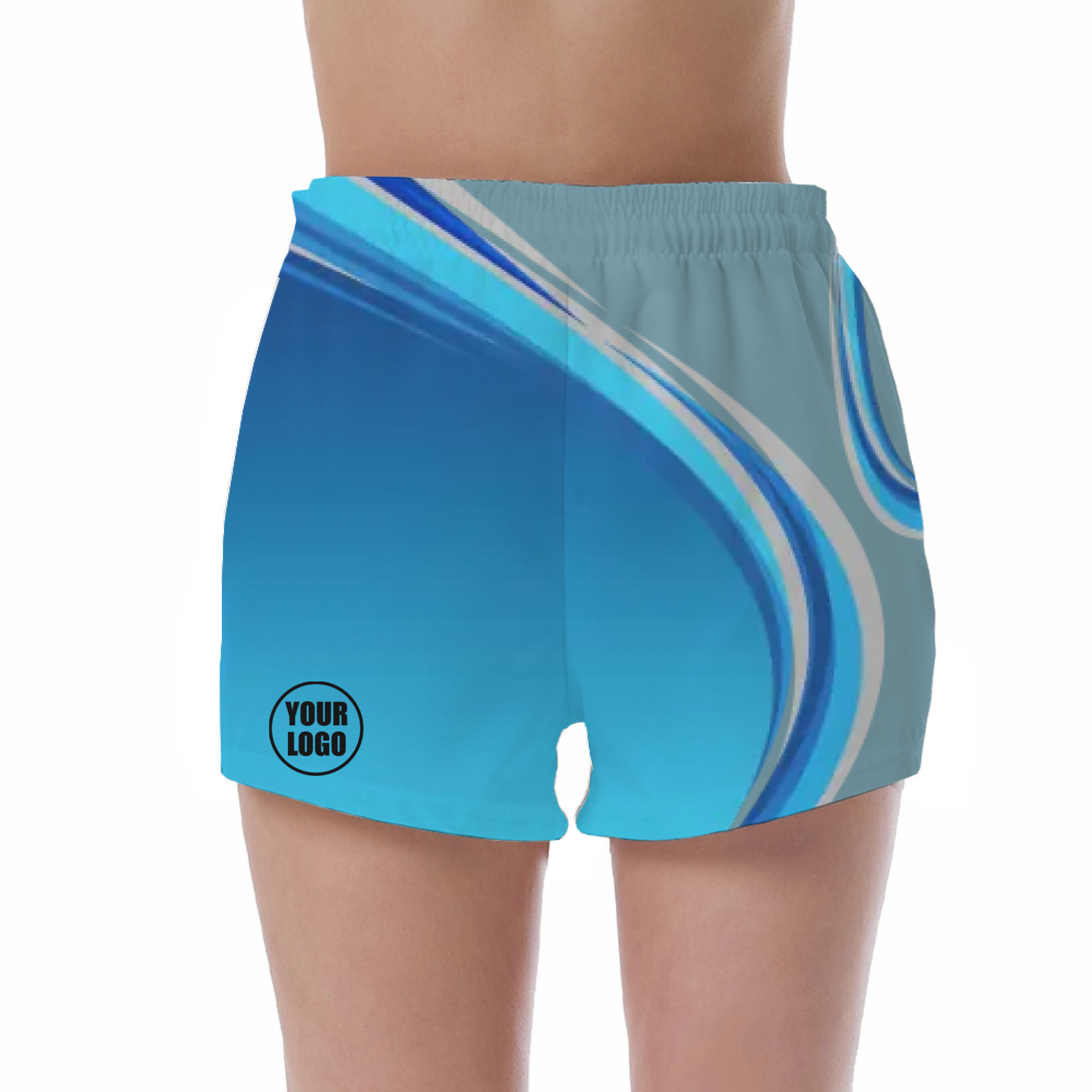 Picklewin Gradient UV Protection Shorts Custom For Women