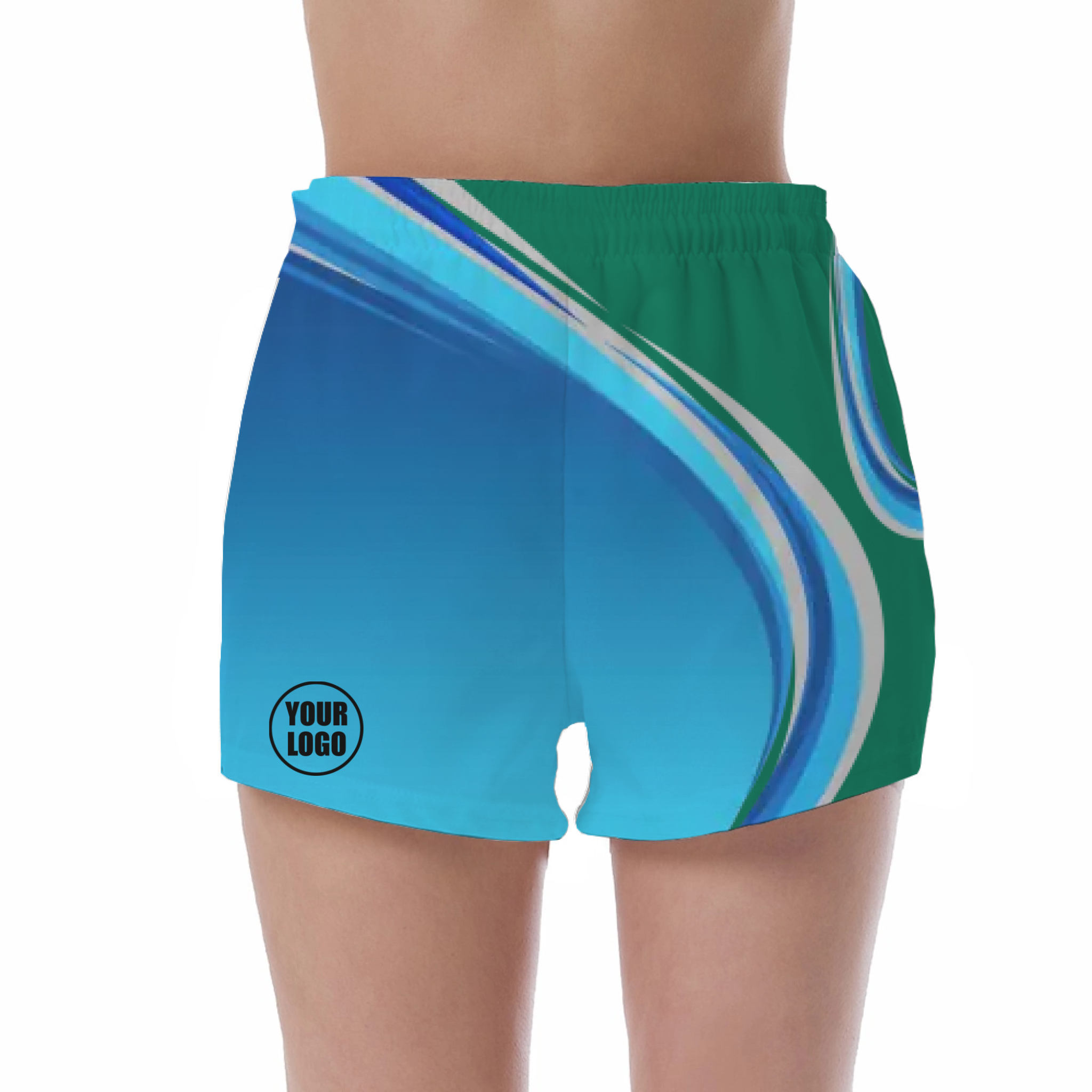Picklewin Gradient UV Protection Shorts Custom For Women