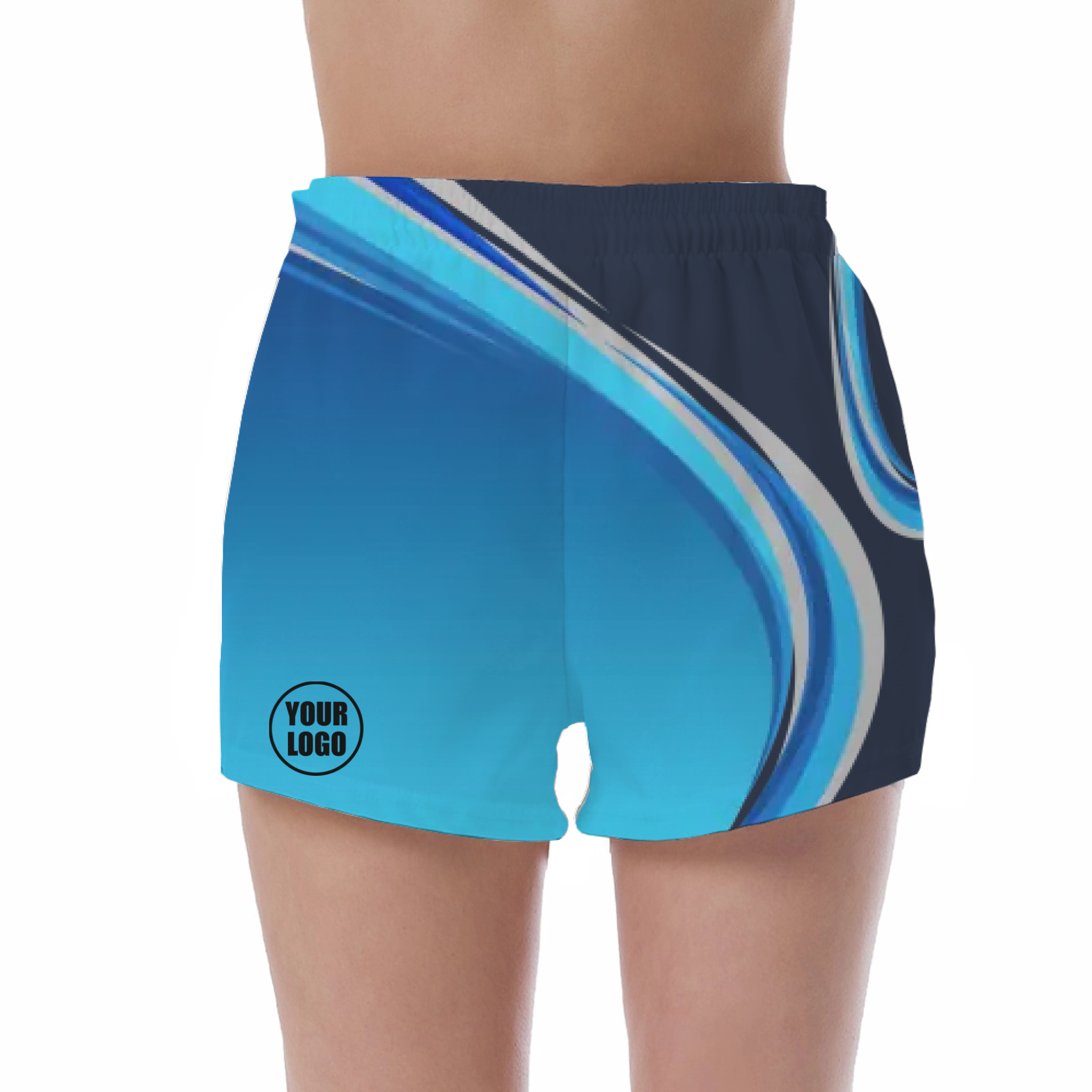 Picklewin Gradient UV Protection Shorts Custom For Women