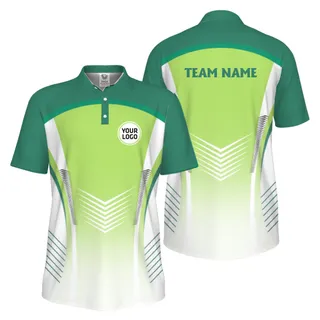 Picklewin Green Custom UV Protection Men Pickleball Polo Shirt With Logo And Name 