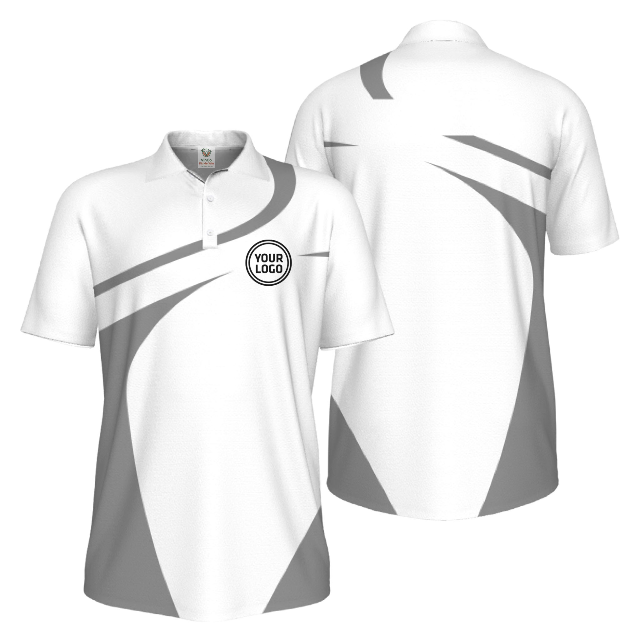 Picklewin Live Preview Custom Logo Sporty Motion UV Protection Men Polo Shirt 