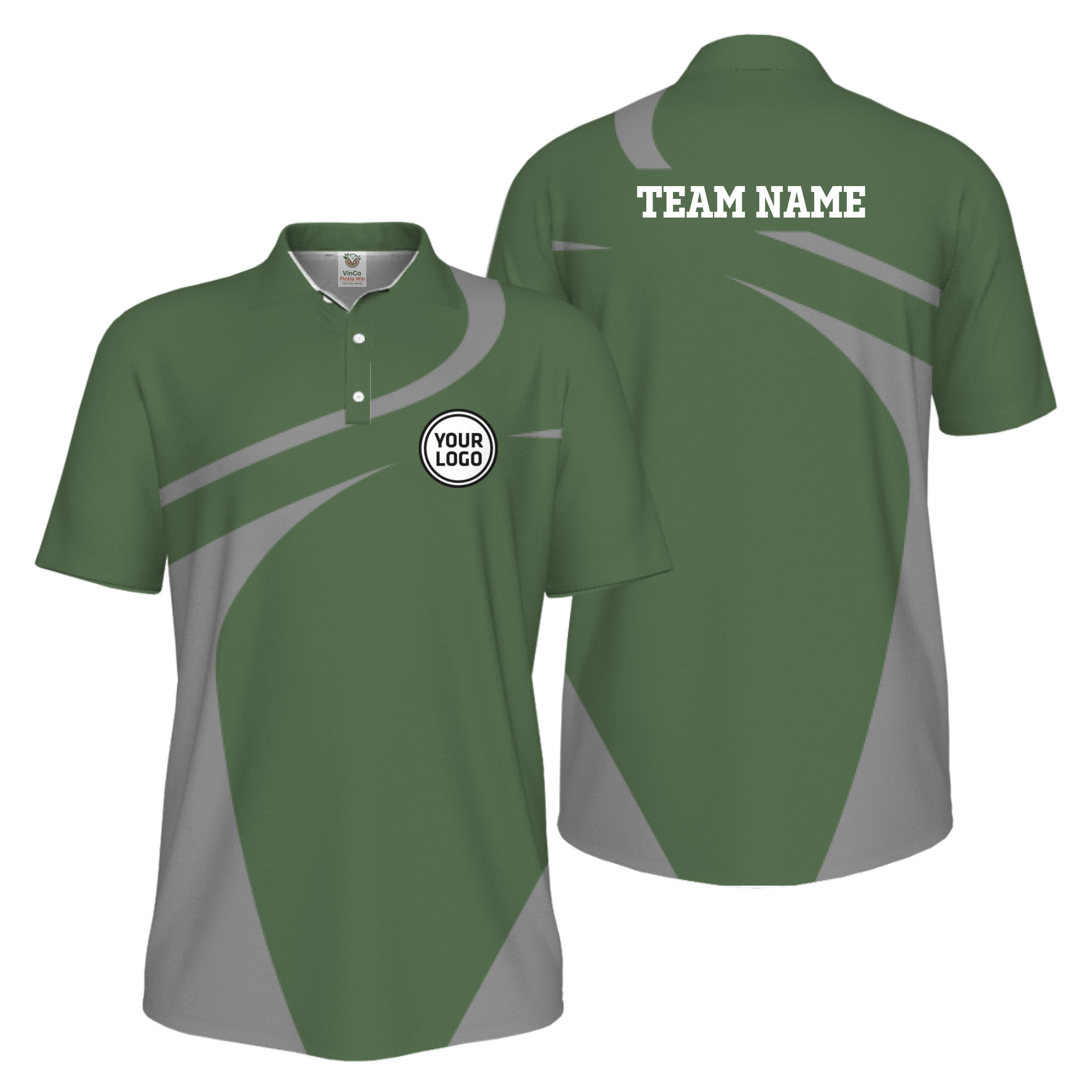 Picklewin Live Preview Custom Logo Sporty Motion UV Protection Men Polo Shirt 