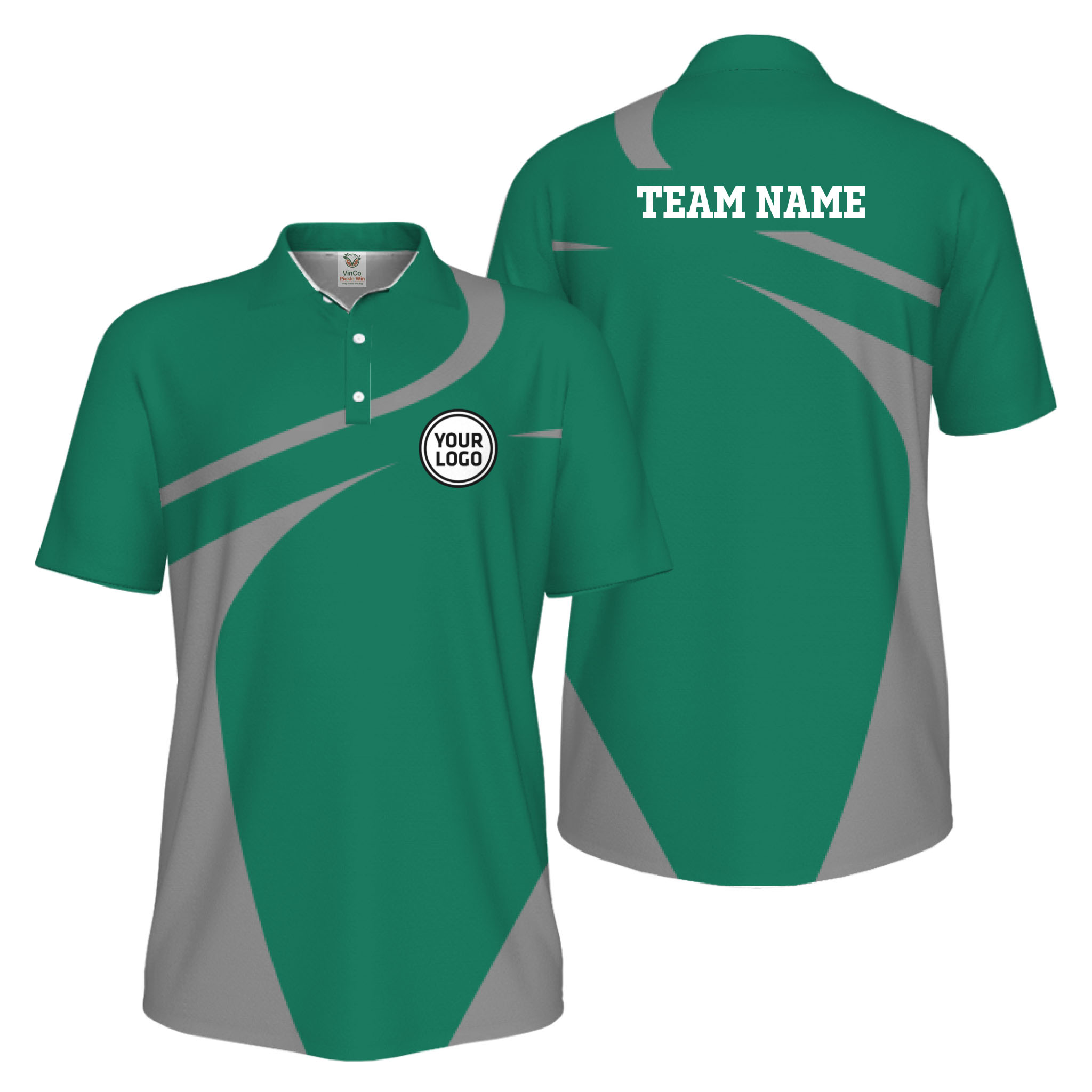 Picklewin Live Preview Custom Logo Sporty Motion UV Protection Men Polo Shirt 