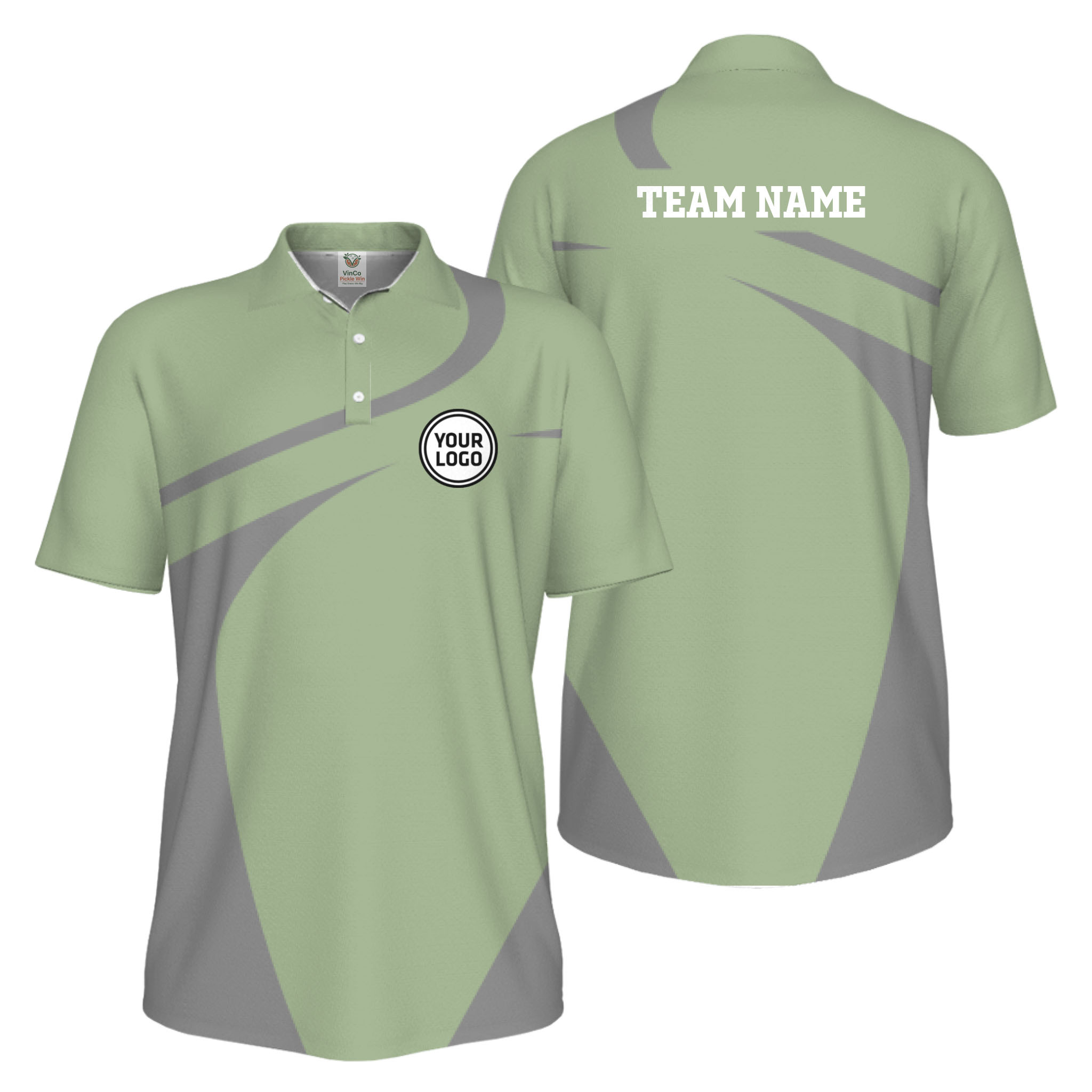 Picklewin Live Preview Custom Logo Sporty Motion UV Protection Men Polo Shirt 