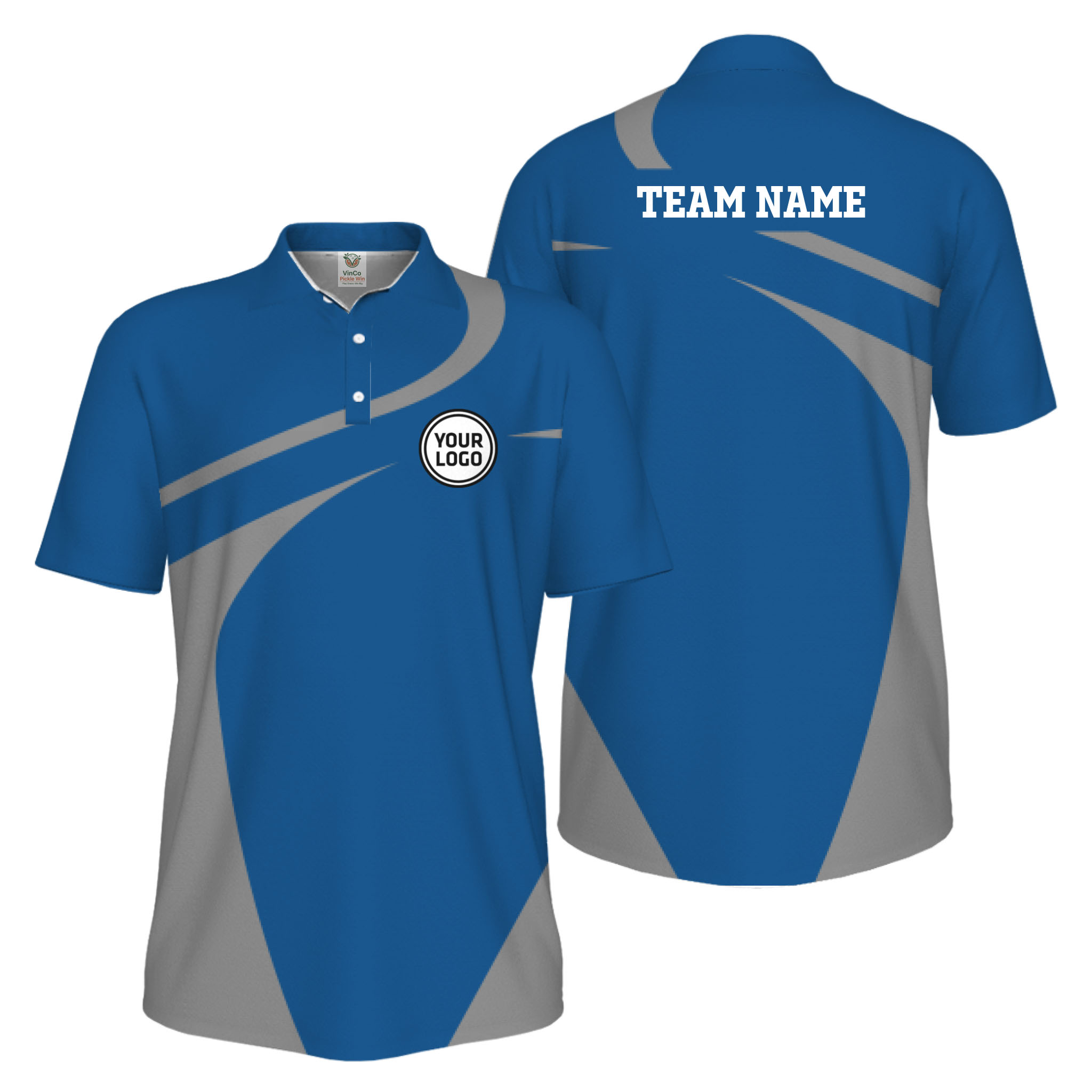 Picklewin Live Preview Custom Logo Sporty Motion UV Protection Men Polo Shirt 