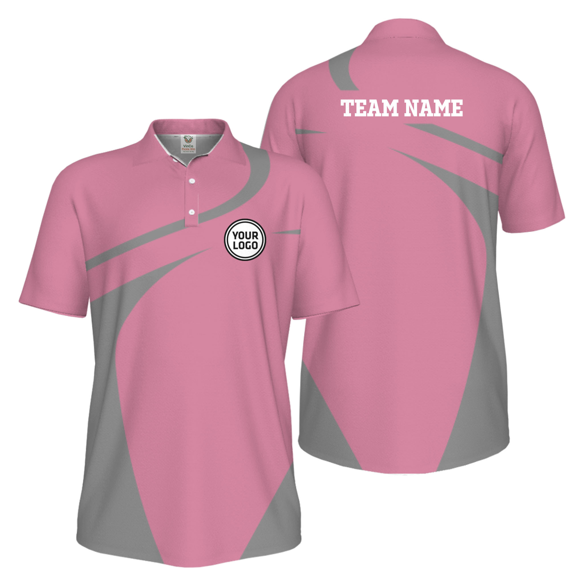 Picklewin Live Preview Custom Logo Sporty Motion UV Protection Men Polo Shirt 