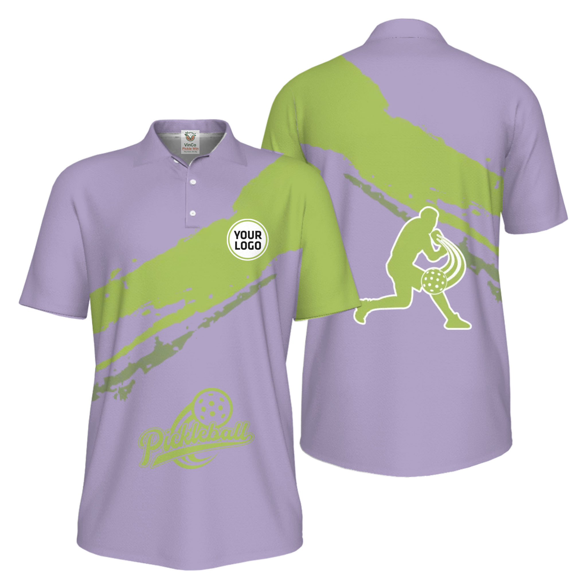 Picklewin Live Preview Custom Logo UV Protection Pickleball Polo Shirt For Men 