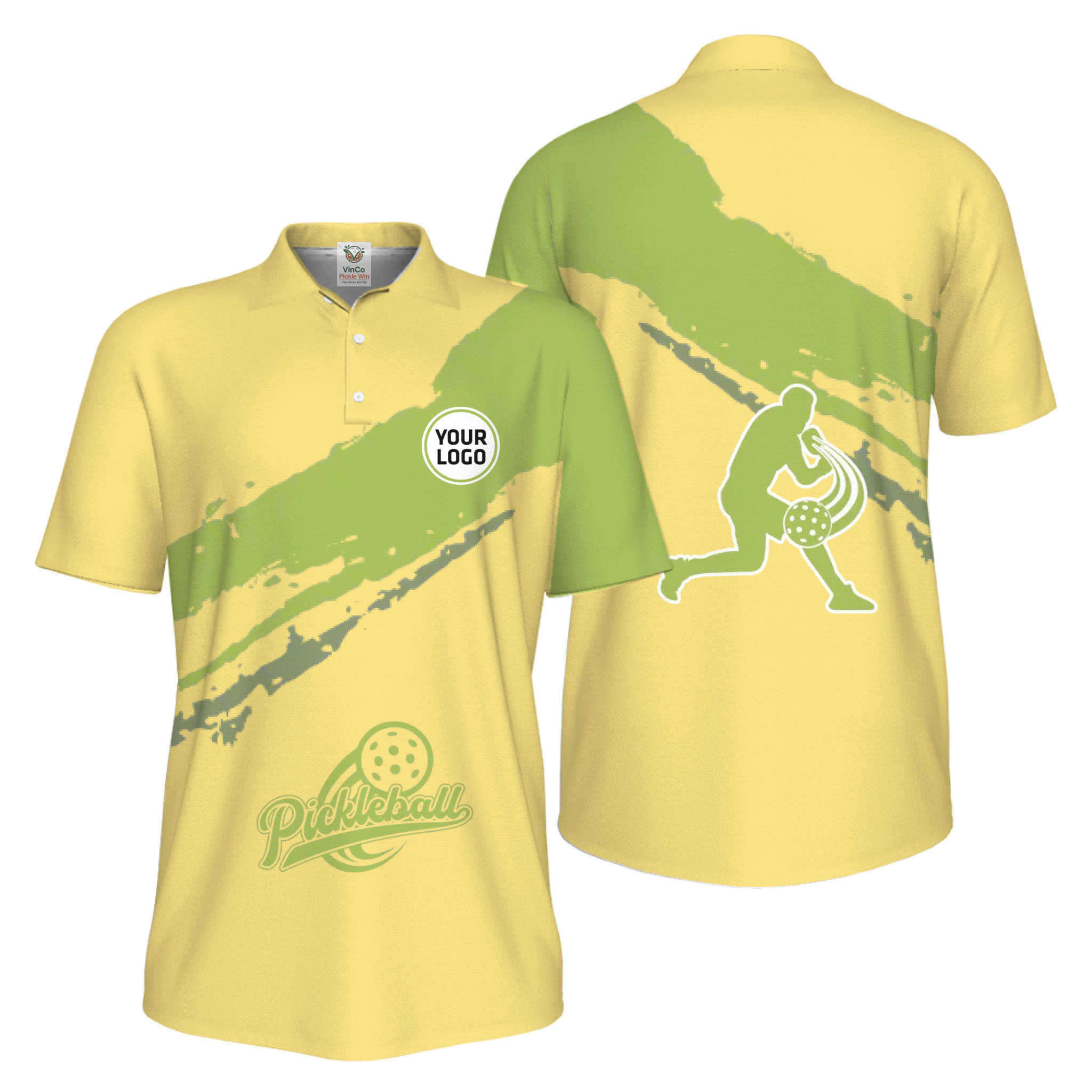 Picklewin Live Preview Custom Logo UV Protection Pickleball Polo Shirt For Men 