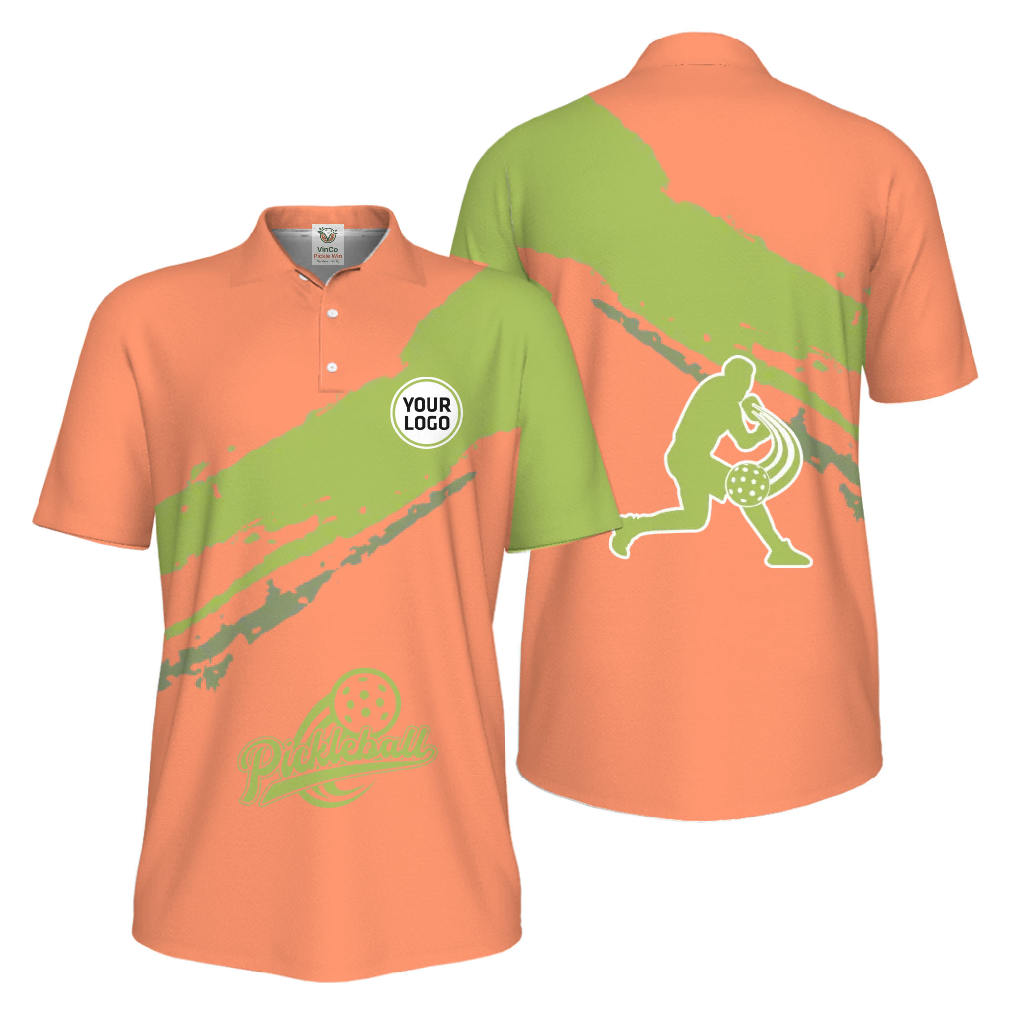 Picklewin Live Preview Custom Logo UV Protection Pickleball Polo Shirt For Men 
