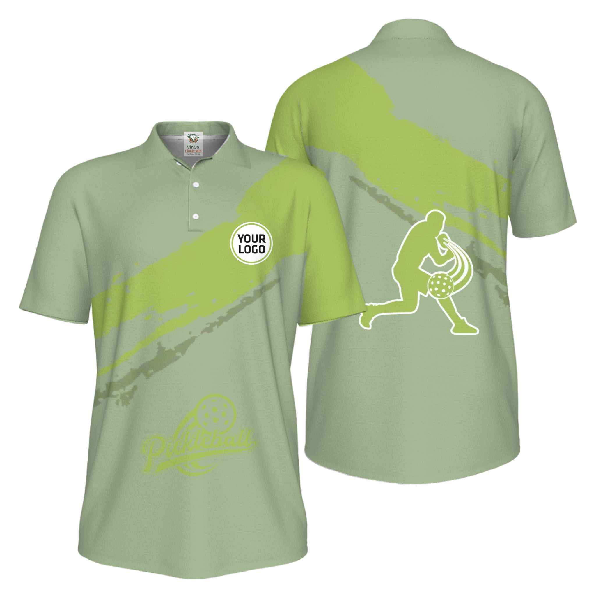 Picklewin Live Preview Custom Logo UV Protection Pickleball Polo Shirt For Men 
