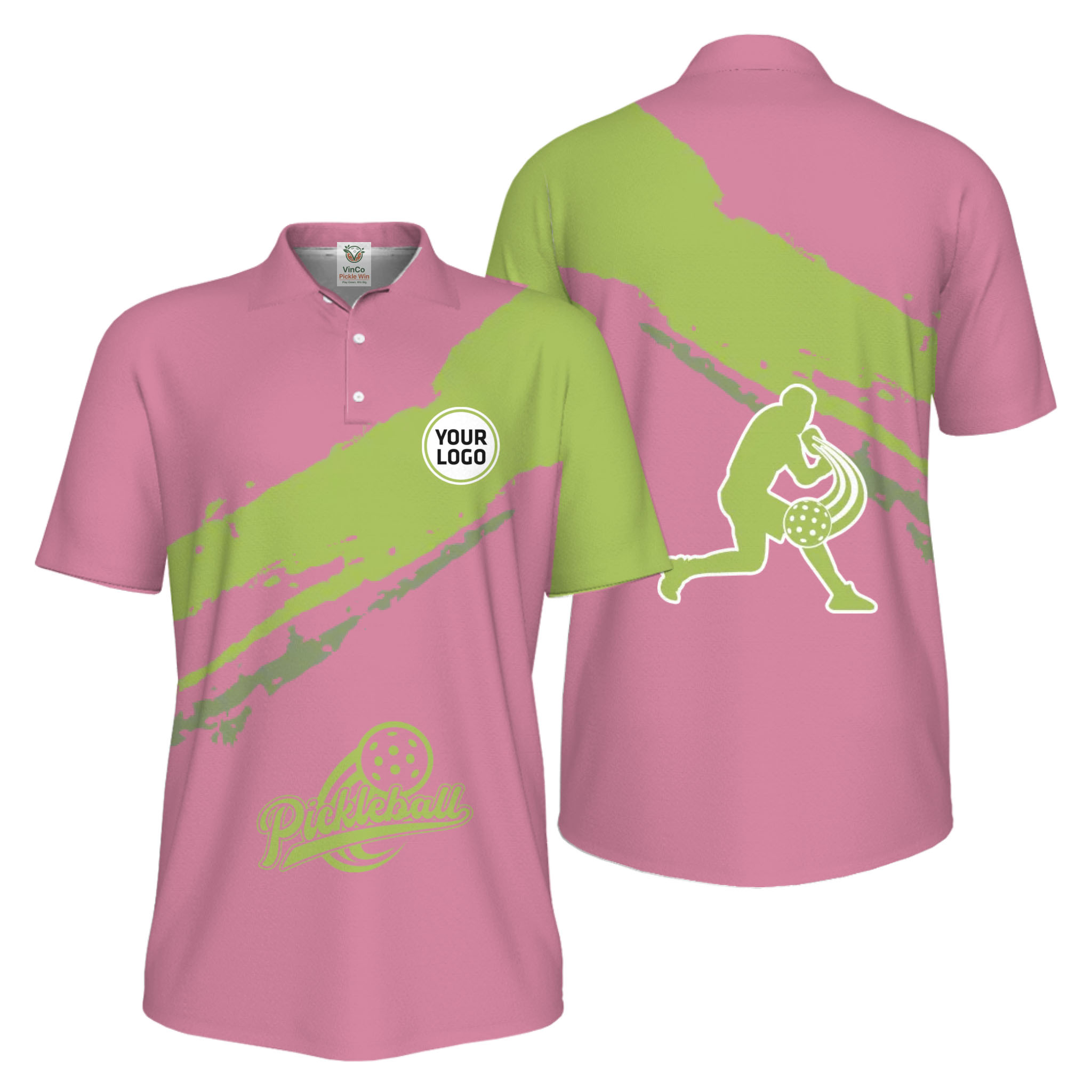 Picklewin Live Preview Custom Logo UV Protection Pickleball Polo Shirt For Men 