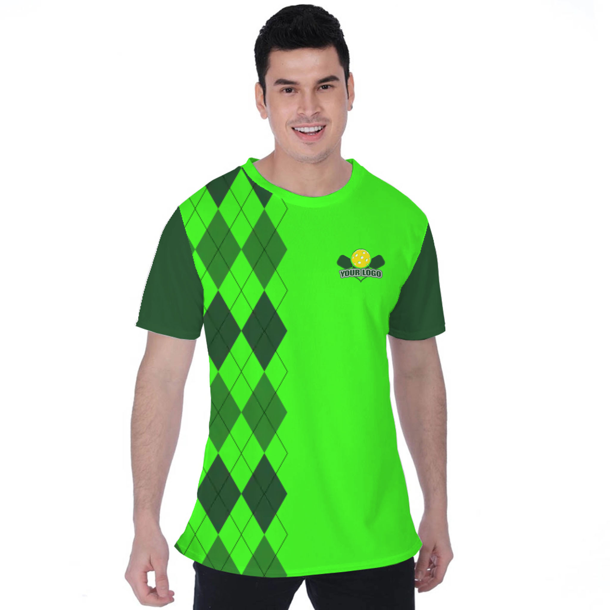 Picklewin Lob Stoppers Custom Pickleball Team Logo T-shirt For Men