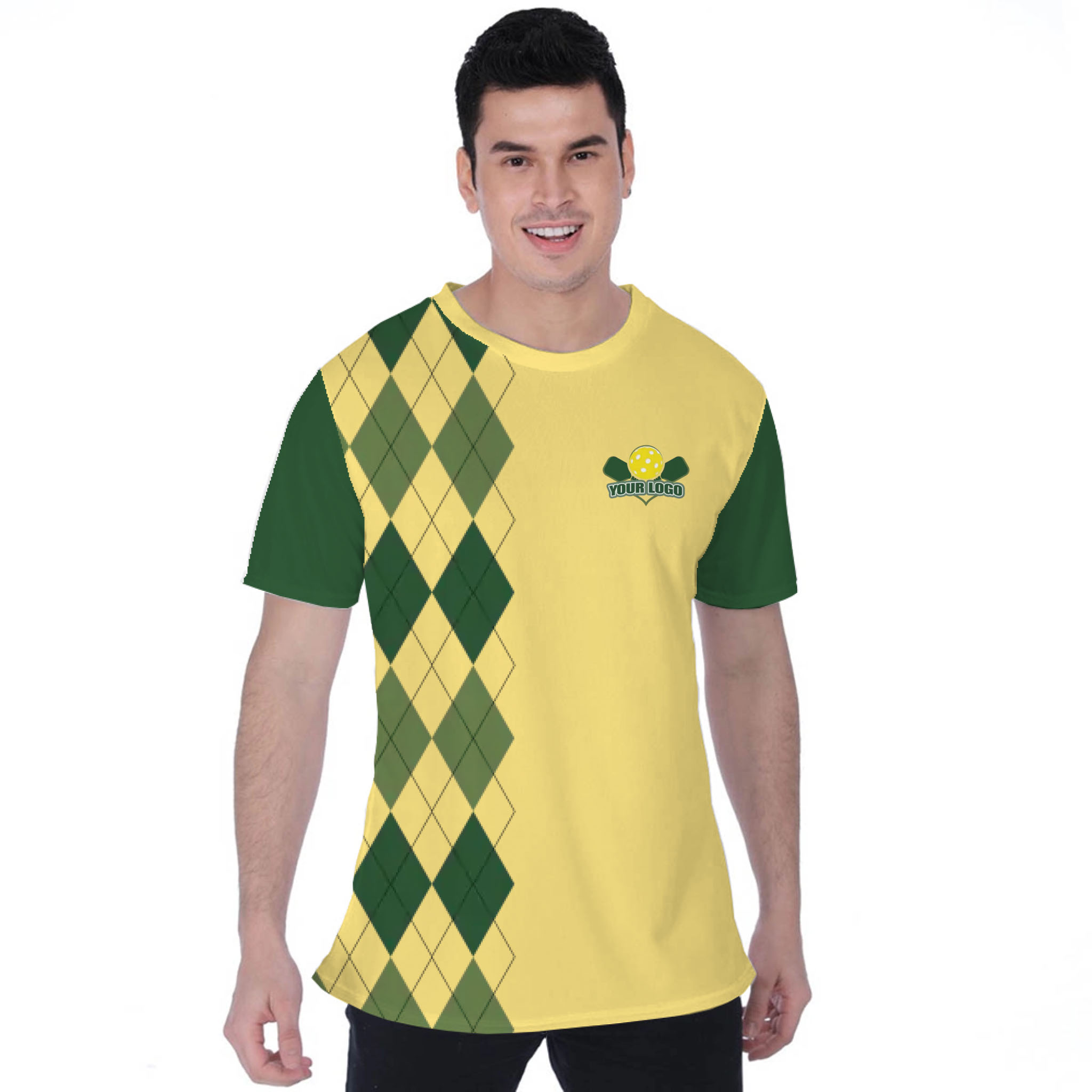 Picklewin Lob Stoppers Custom Pickleball Team Logo T-shirt For Men