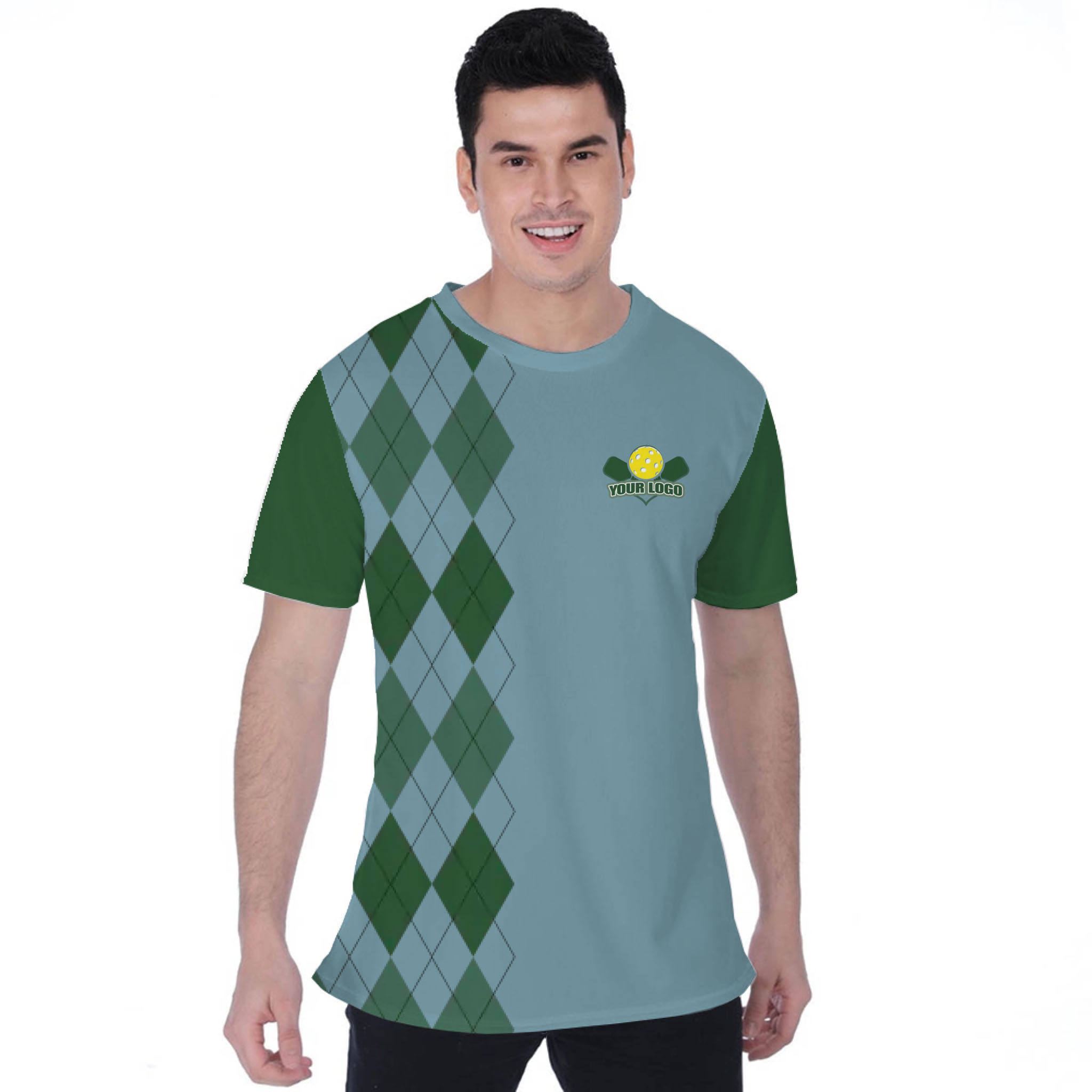 Picklewin Lob Stoppers Custom Pickleball Team Logo T-shirt For Men