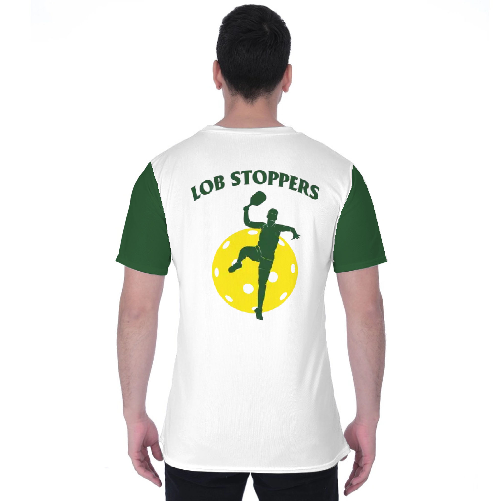 Picklewin Lob Stoppers Custom Pickleball Team Logo T-shirt For Men - alternate