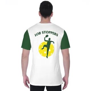 Picklewin Lob Stoppers Custom Pickleball Team Logo T-shirt For Men – alternate