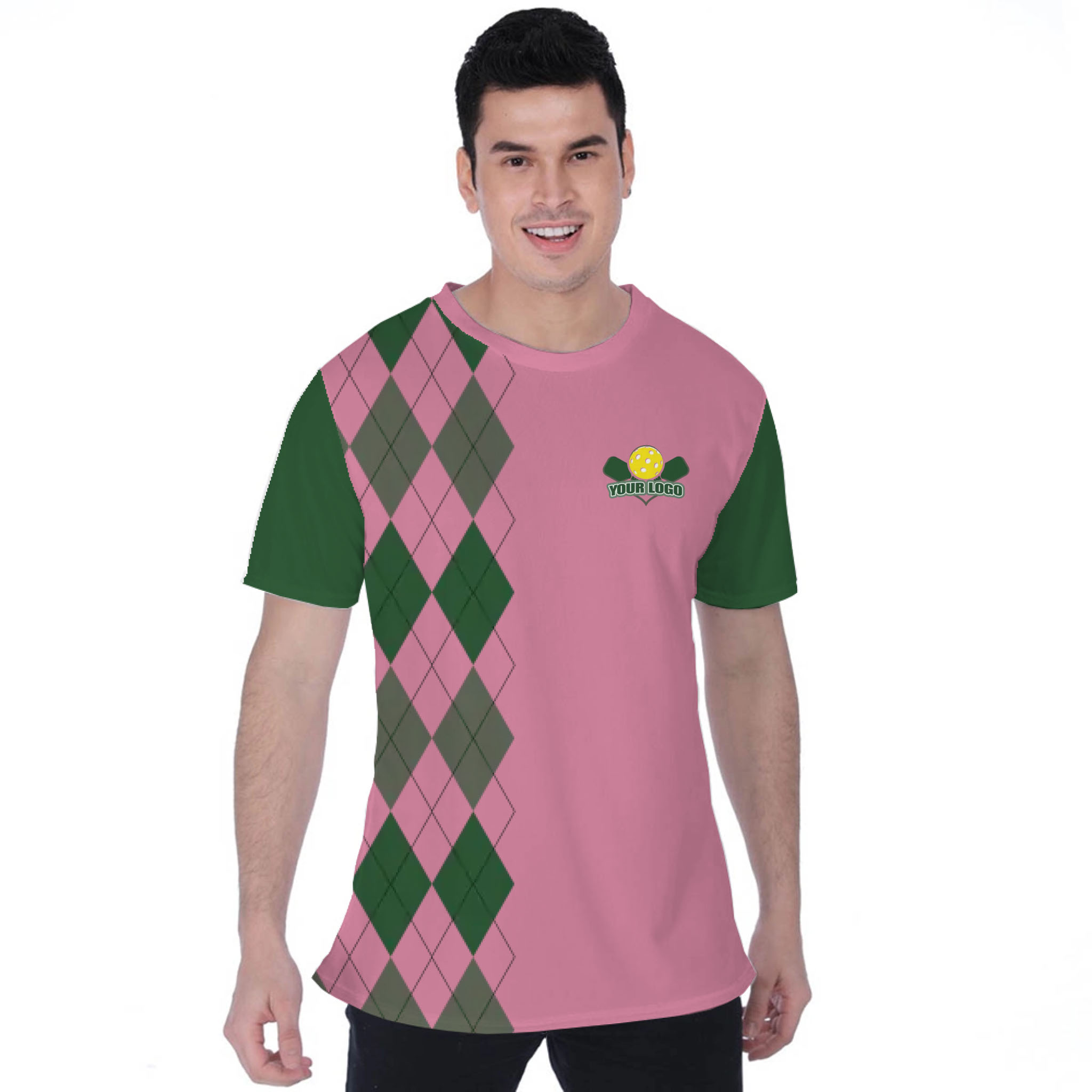 Picklewin Lob Stoppers Custom Pickleball Team Logo T-shirt For Men