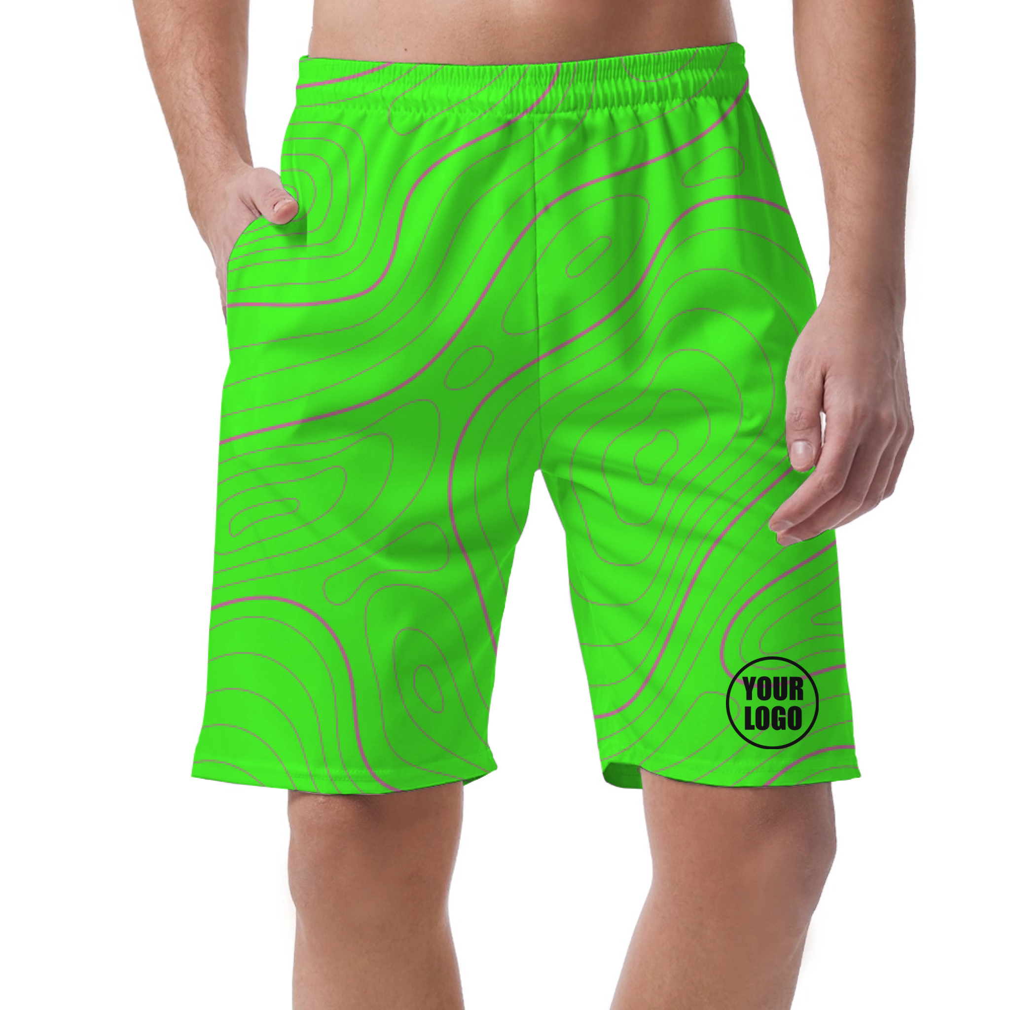 Picklewin Men's Bright Abstract Customized Short Pants