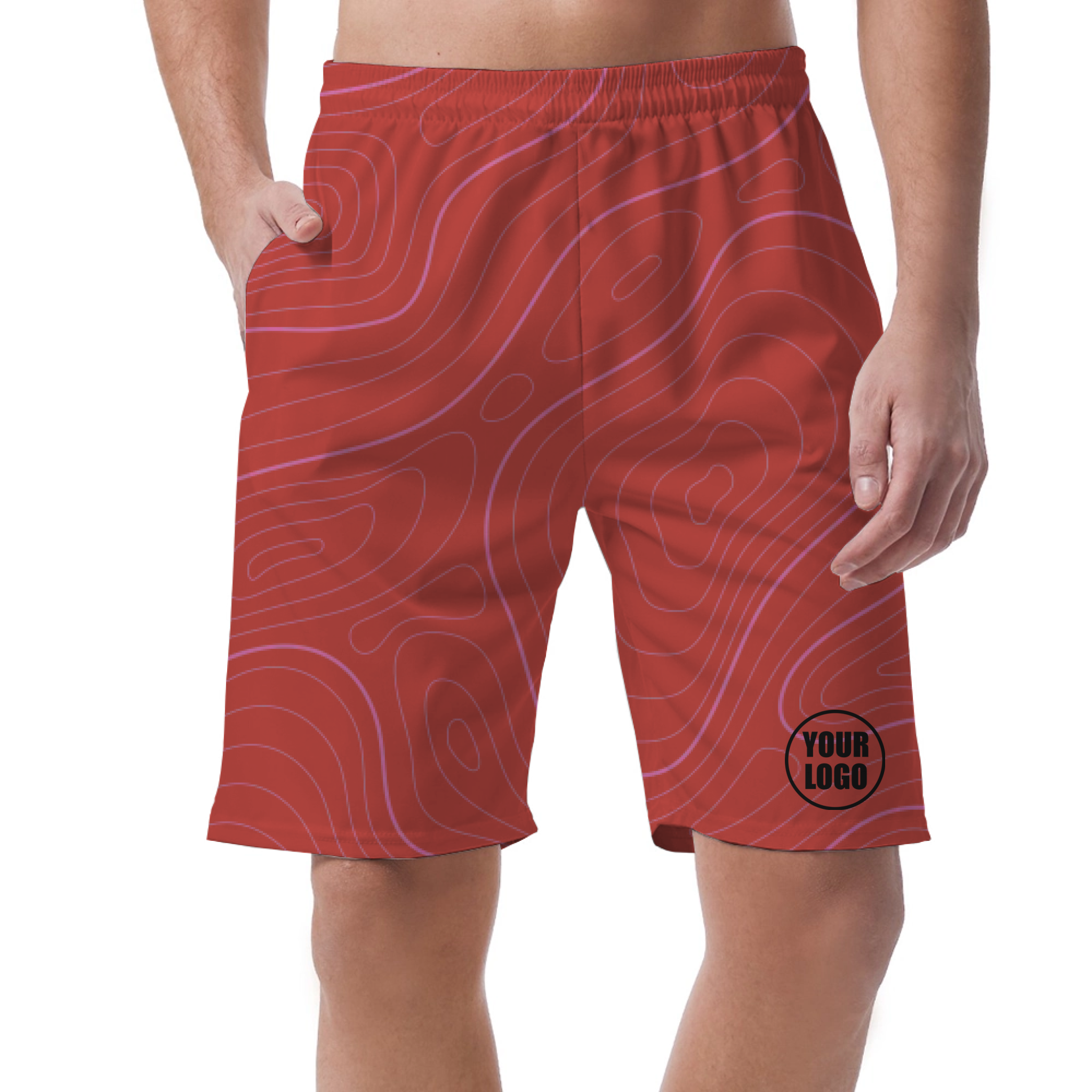 Picklewin Men's Bright Abstract Customized Short Pants