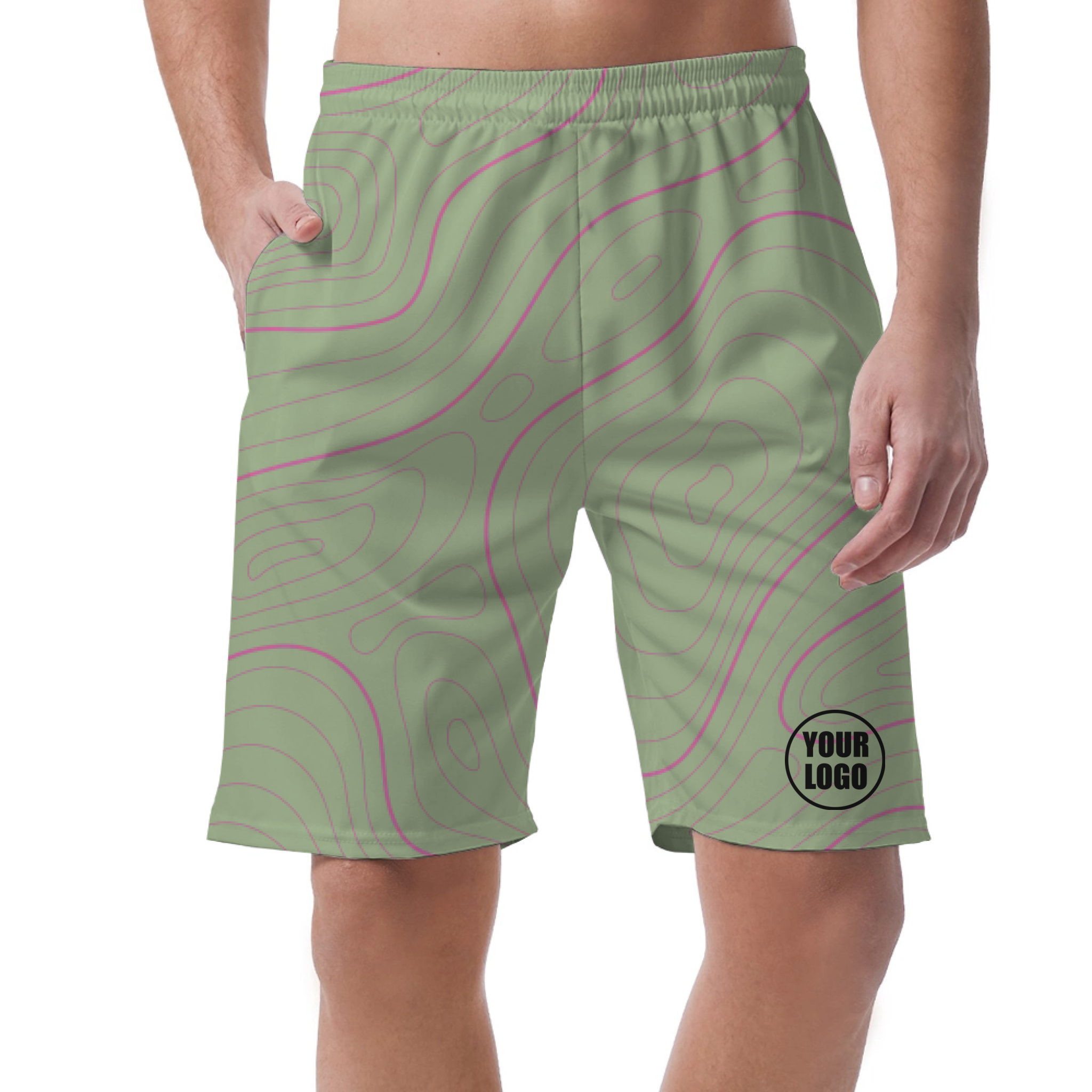 Picklewin Men's Bright Abstract Customized Short Pants