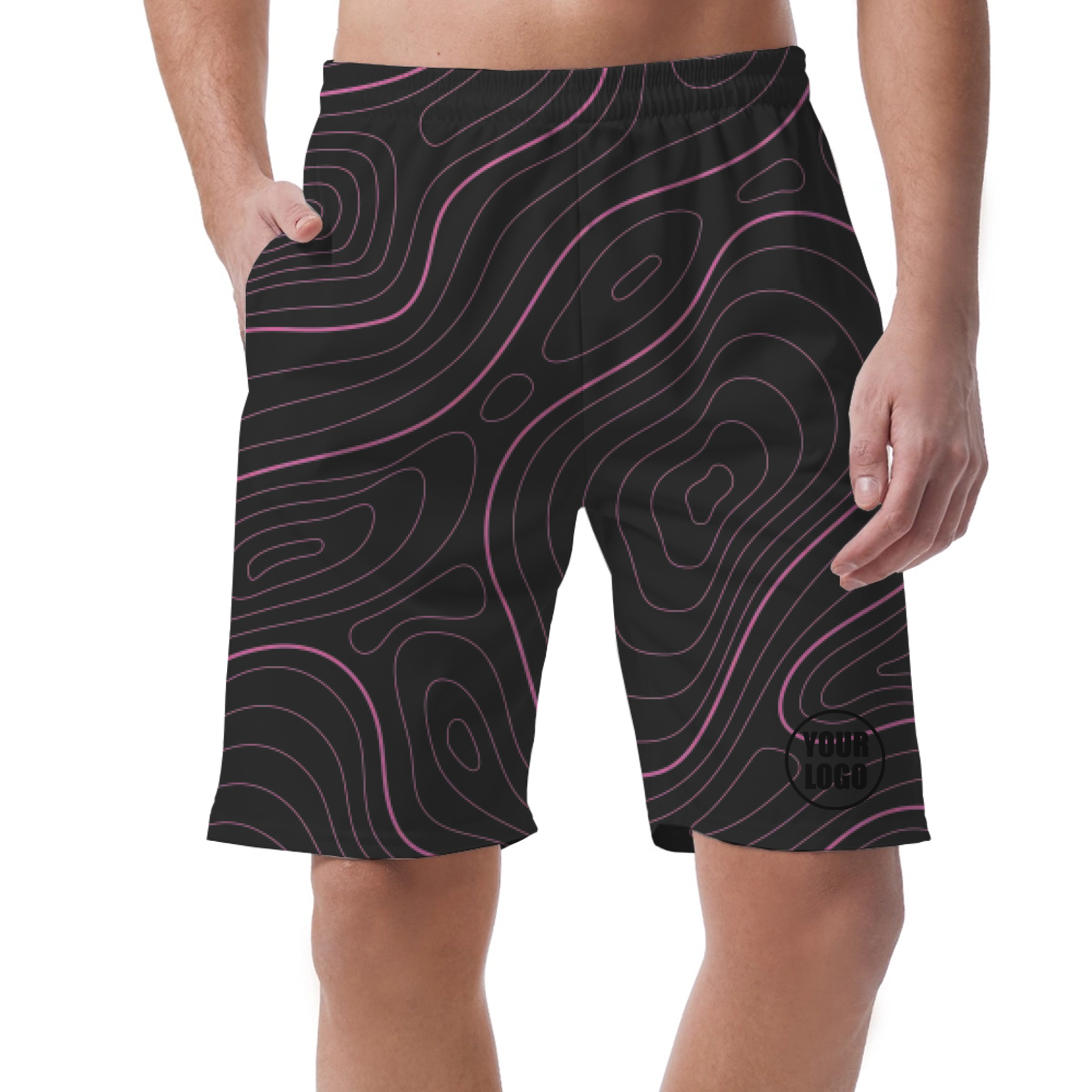 Picklewin Men's Bright Abstract Customized Short Pants