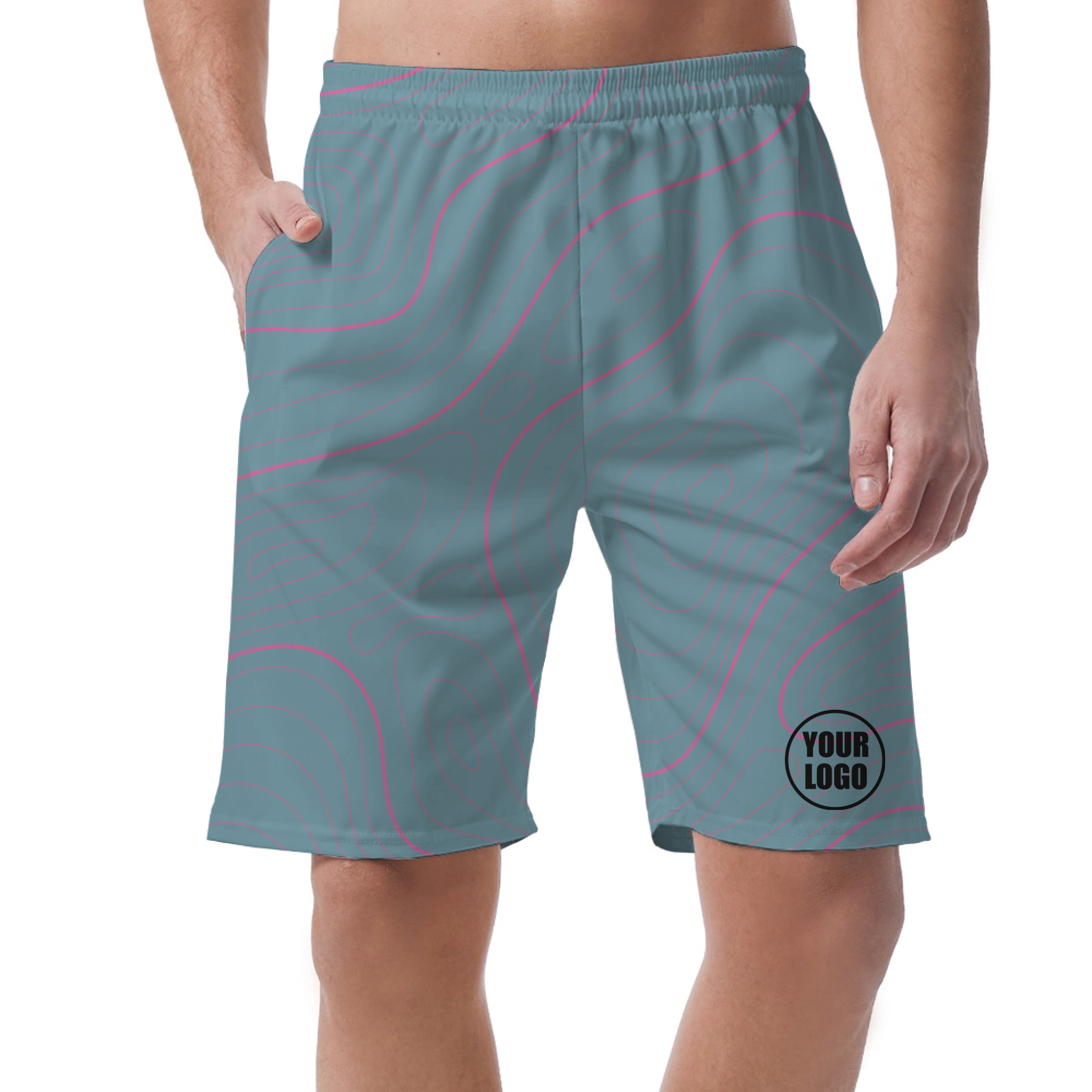 Picklewin Men's Bright Abstract Customized Short Pants