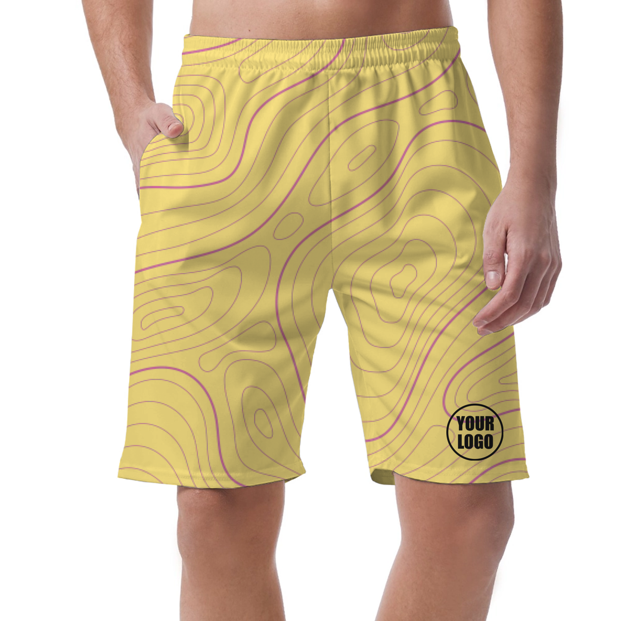 Picklewin Men's Bright Abstract Customized Short Pants
