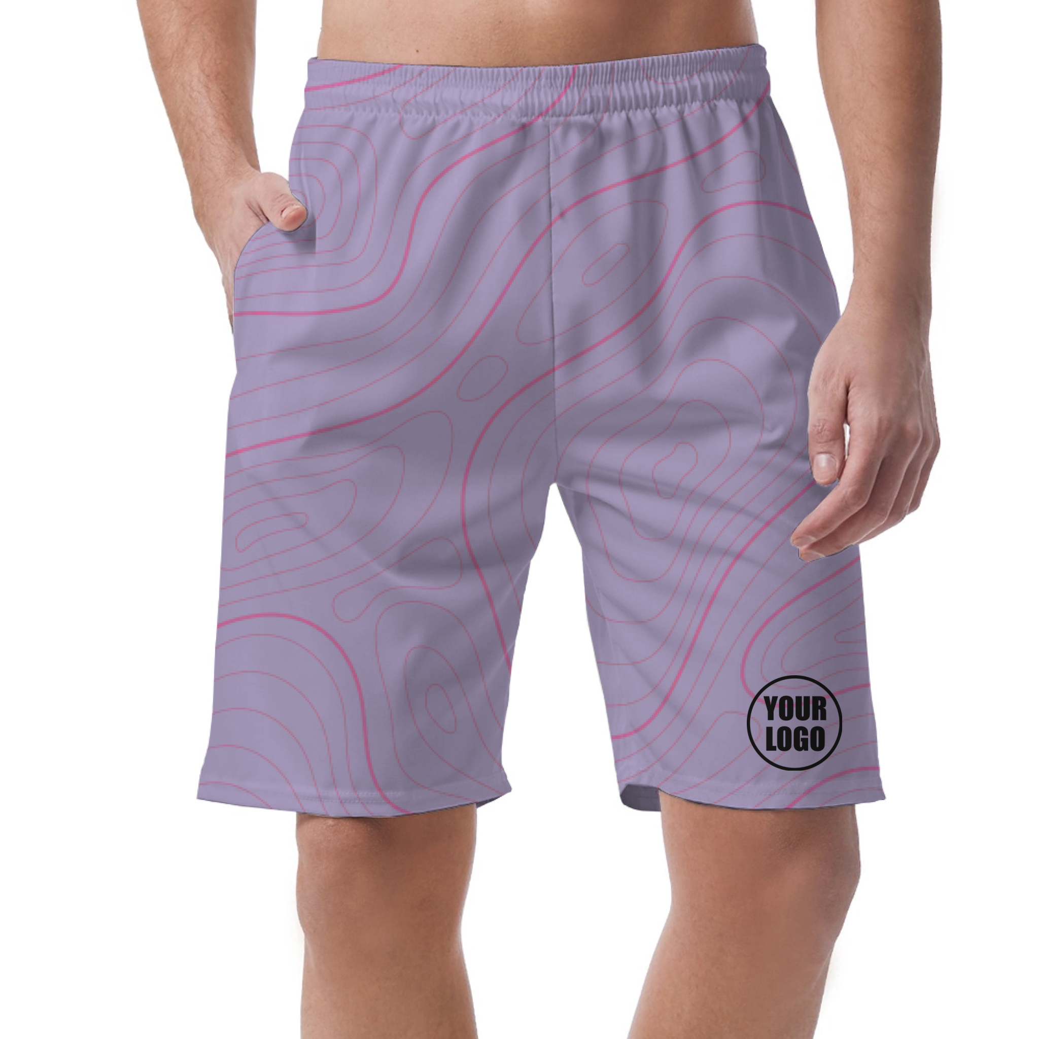 Picklewin Men's Bright Abstract Customized Short Pants
