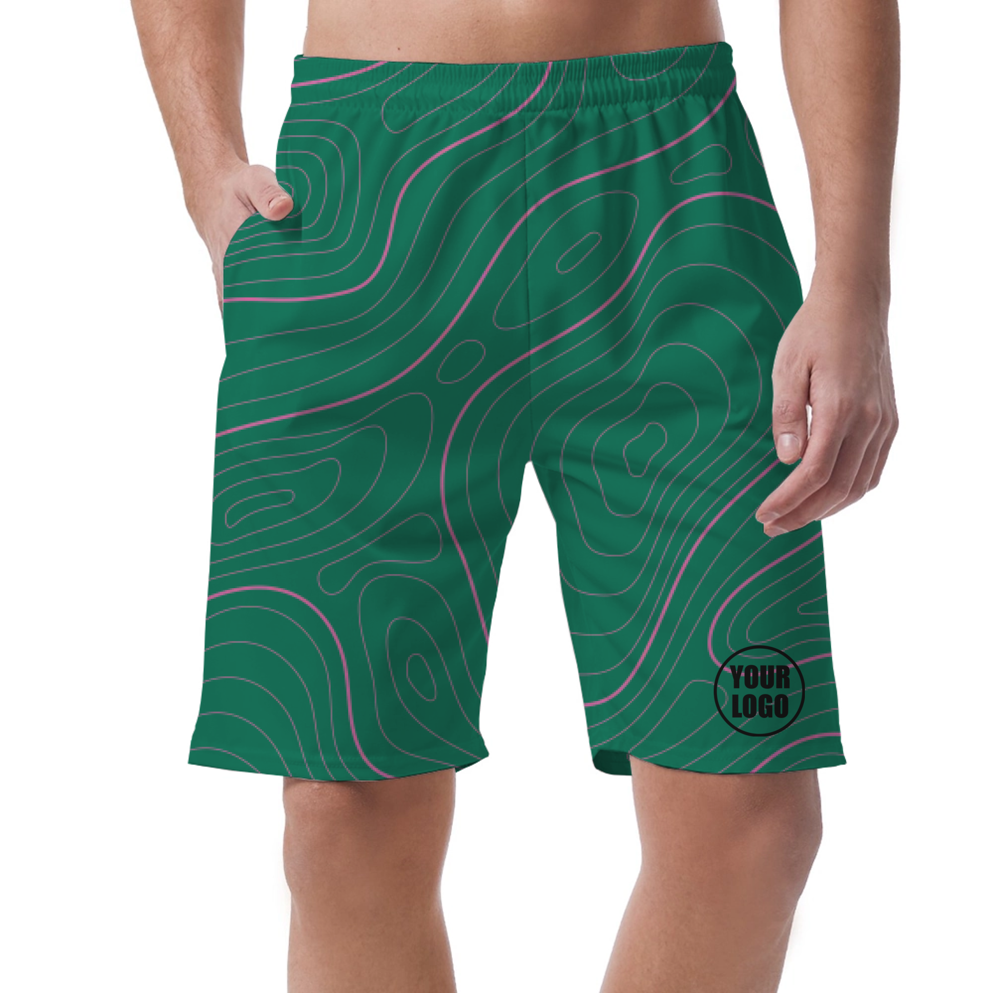 Picklewin Men's Bright Abstract Customized Short Pants