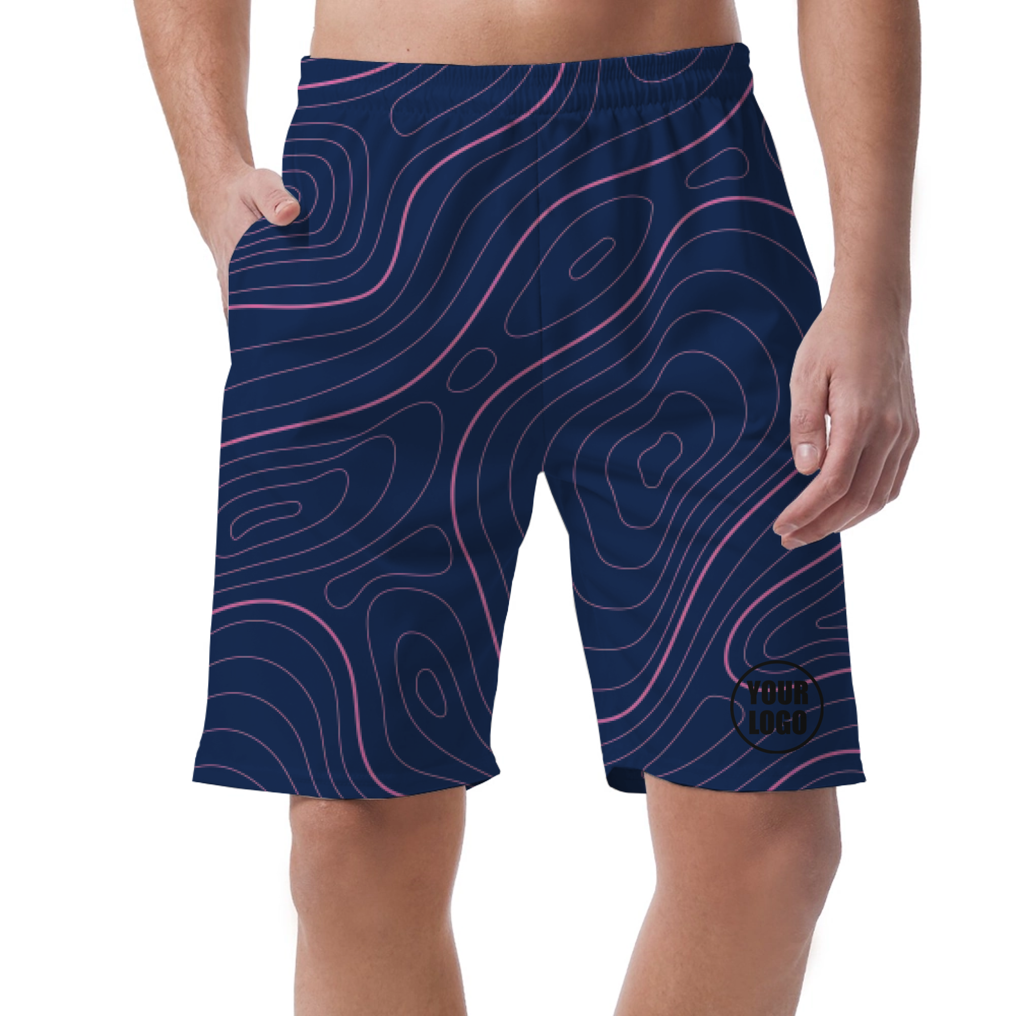 Picklewin Men's Bright Abstract Customized Short Pants