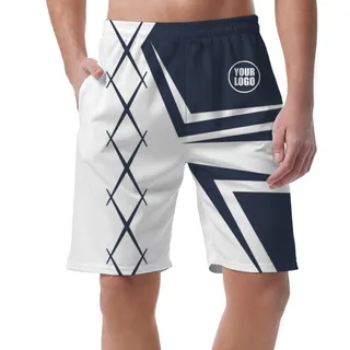 Picklewin Men's Custom Short Pants With Creative Diamond Patterns