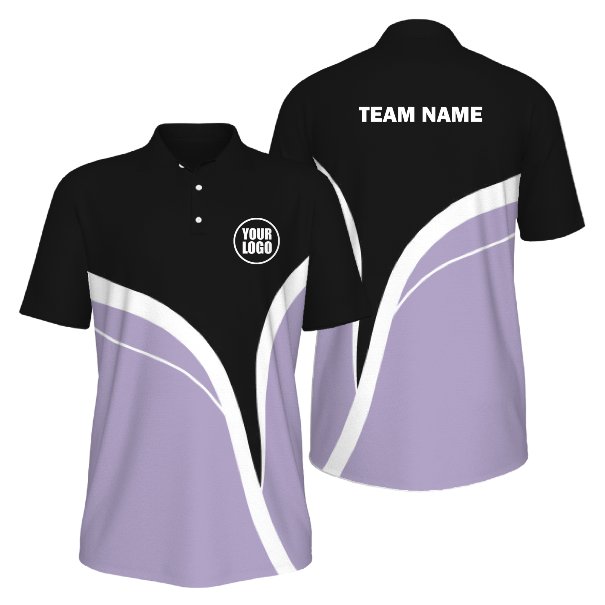 Picklewin Men's Custom UV Protection Polo Shirt With Simple Curves