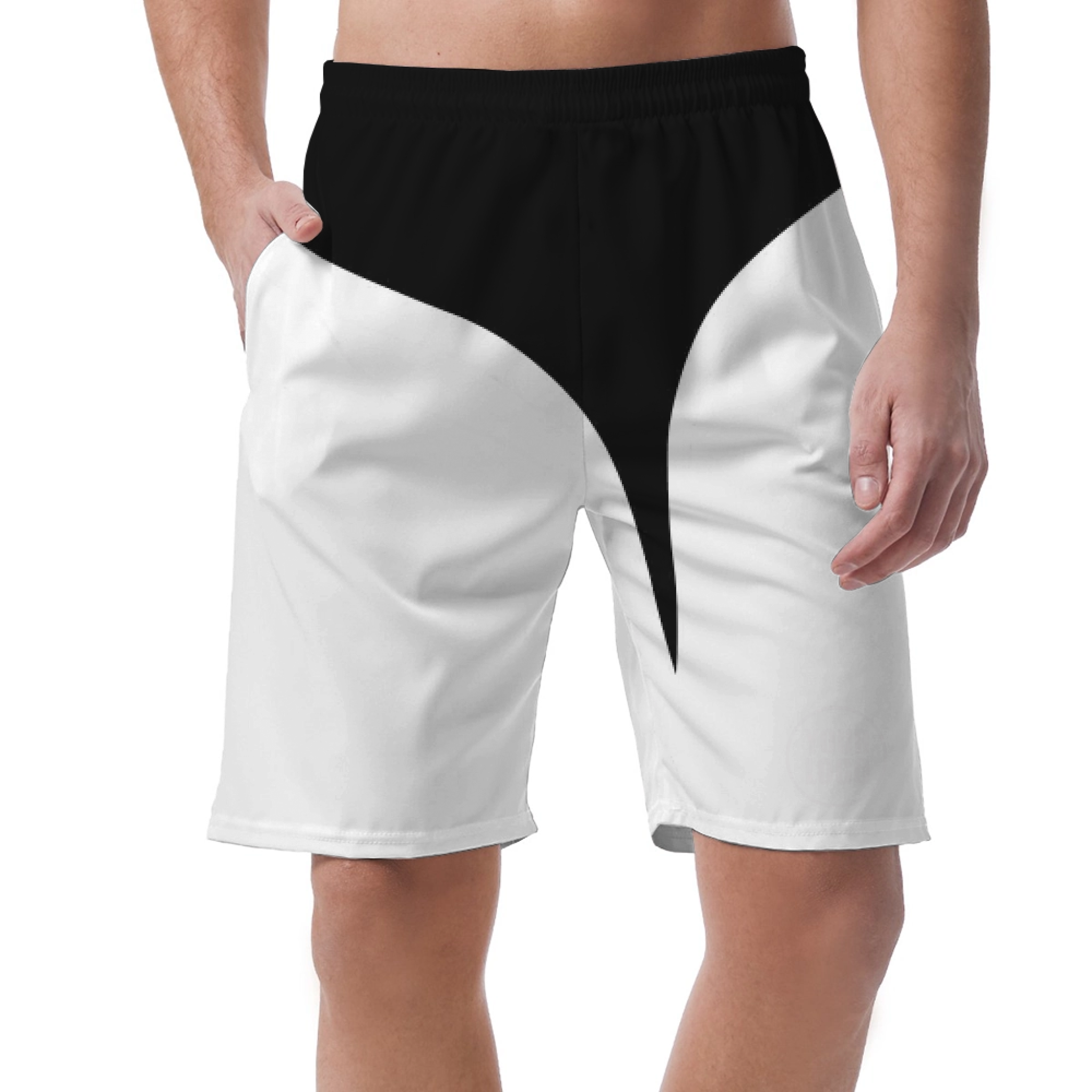 Picklewin Men's Customized Short Pants With Simple Curves