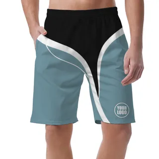 Picklewin Men's Customized Short Pants With Simple Curves