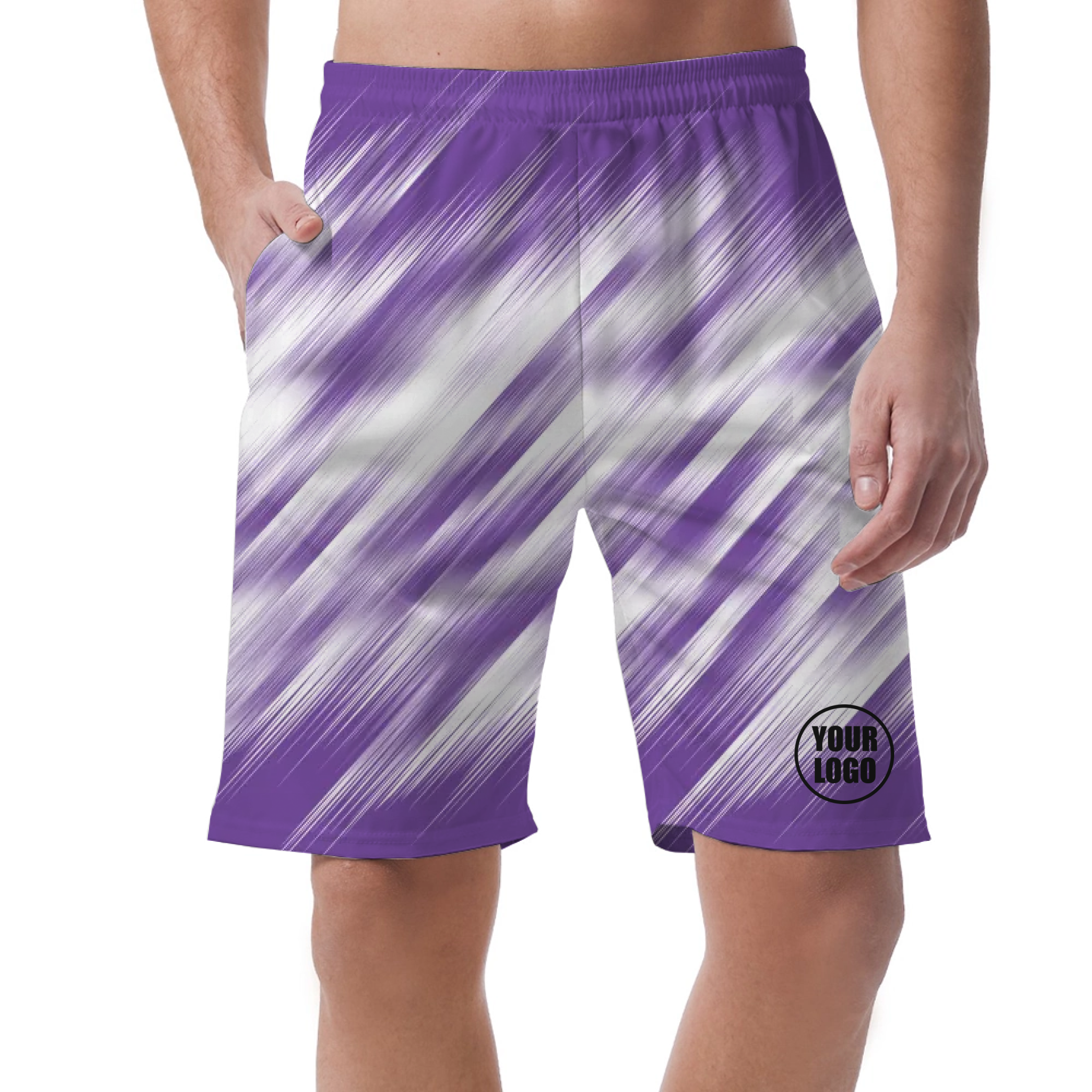 Picklewin Men's Short Pants With Unique Brushstroke