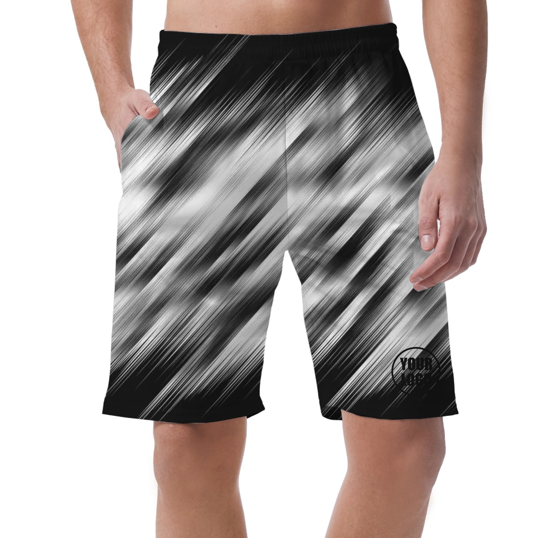 Picklewin Men's Short Pants With Unique Brushstroke
